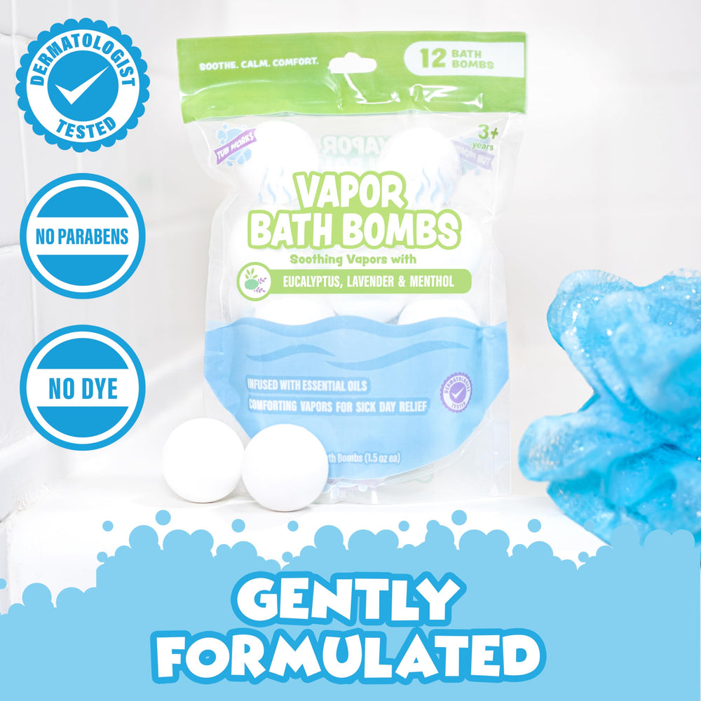 Tub Works calming lavender eucalyptus aromatherapy for kids bath.