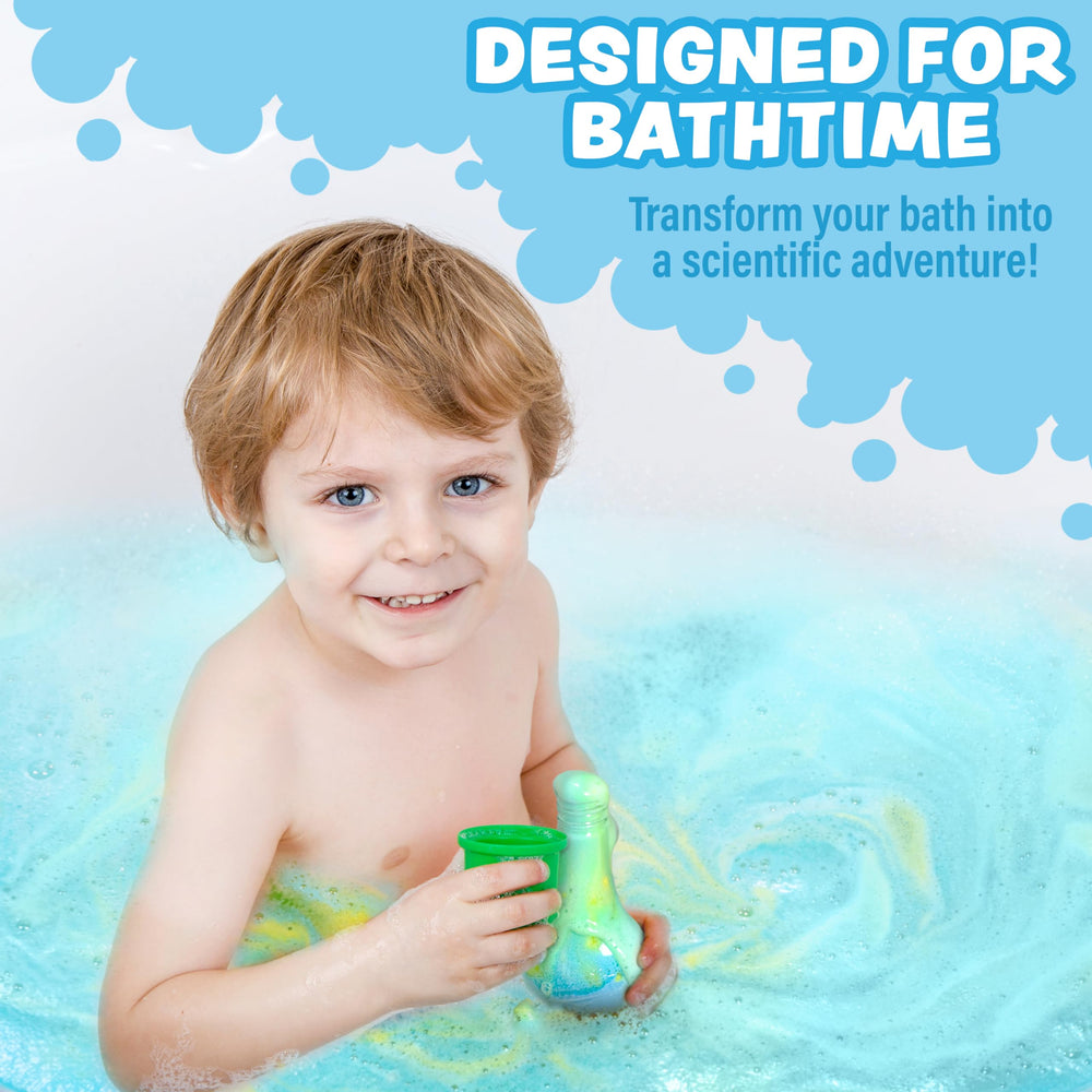 Tub Works Bath Potion Enchanted swirls brighten the tub with bubbly colors and fruity scents.