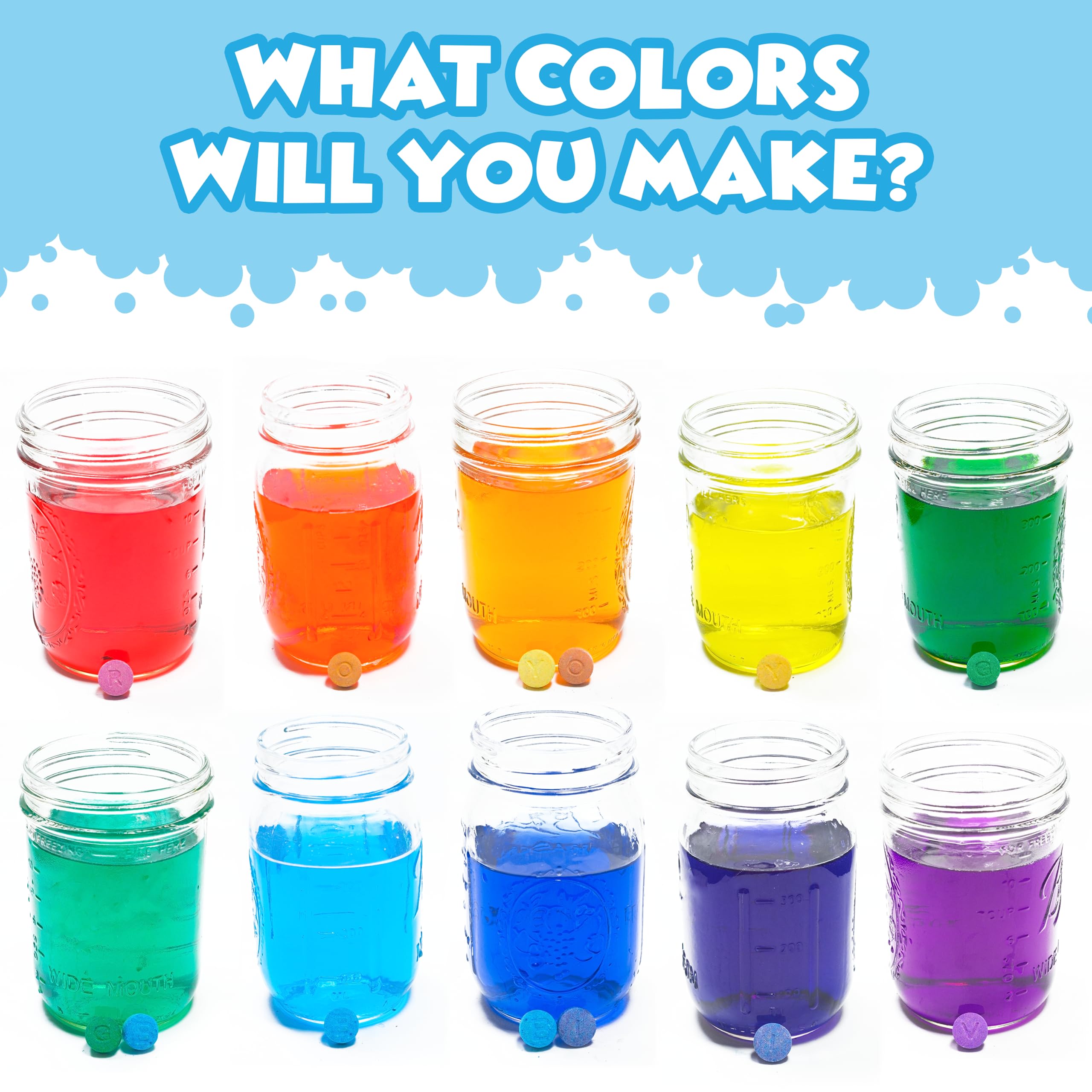 Mess-free dissolution demonstration shows tub-water-only color, easy cleanup after bath.