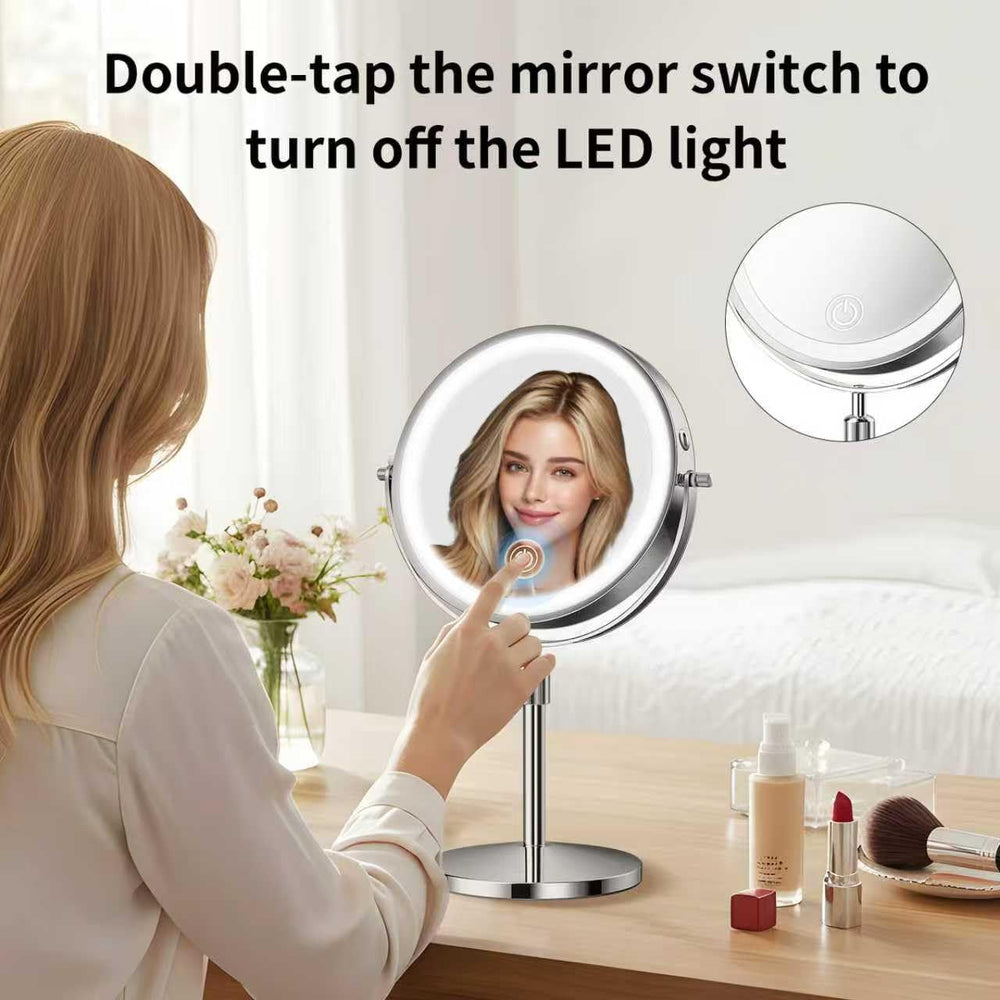 tubbede makeup mirror 3200mAh battery enables hours of cordless use