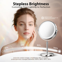 tubbede makeup mirror 5000mAh battery for cordless grooming anywhere.