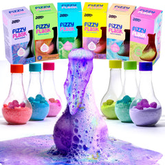 Tubby Tots bath potion kit six-pack box open for sensory play and color eruptions