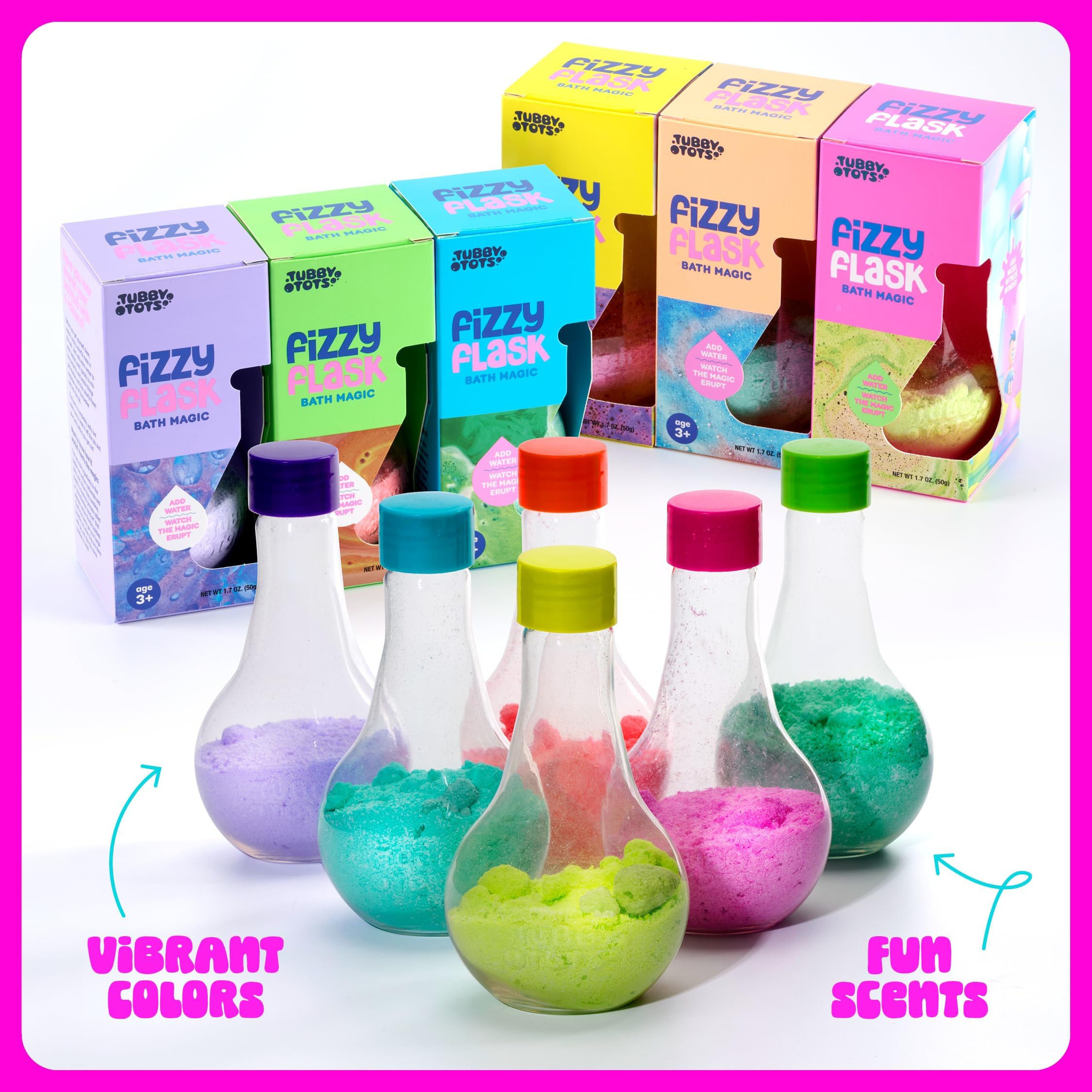 Tubby Tots orange bath flask create bright color burst and playful energy