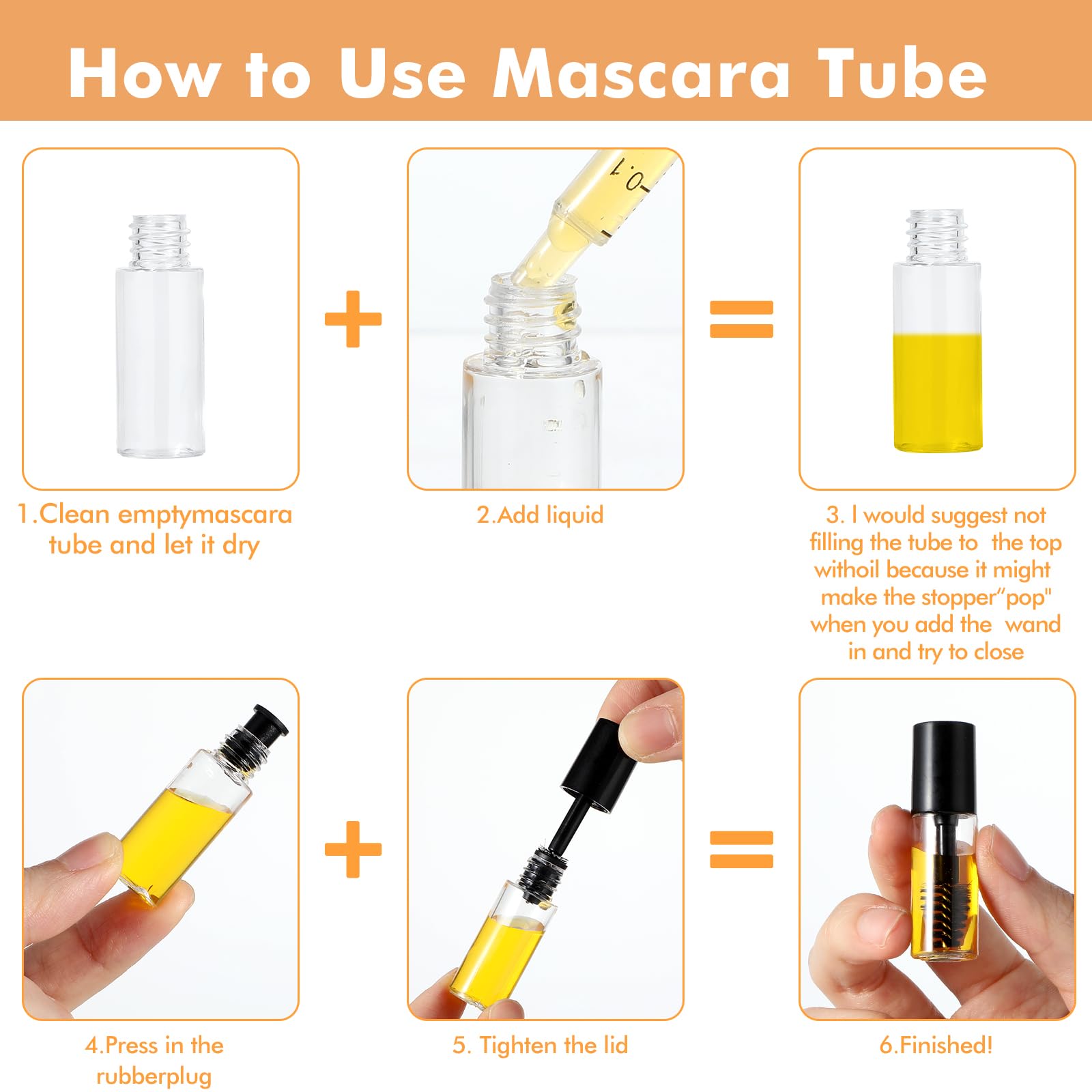 Tucnoeu travel-friendly lash-care kit for storing castor oil and growth serums