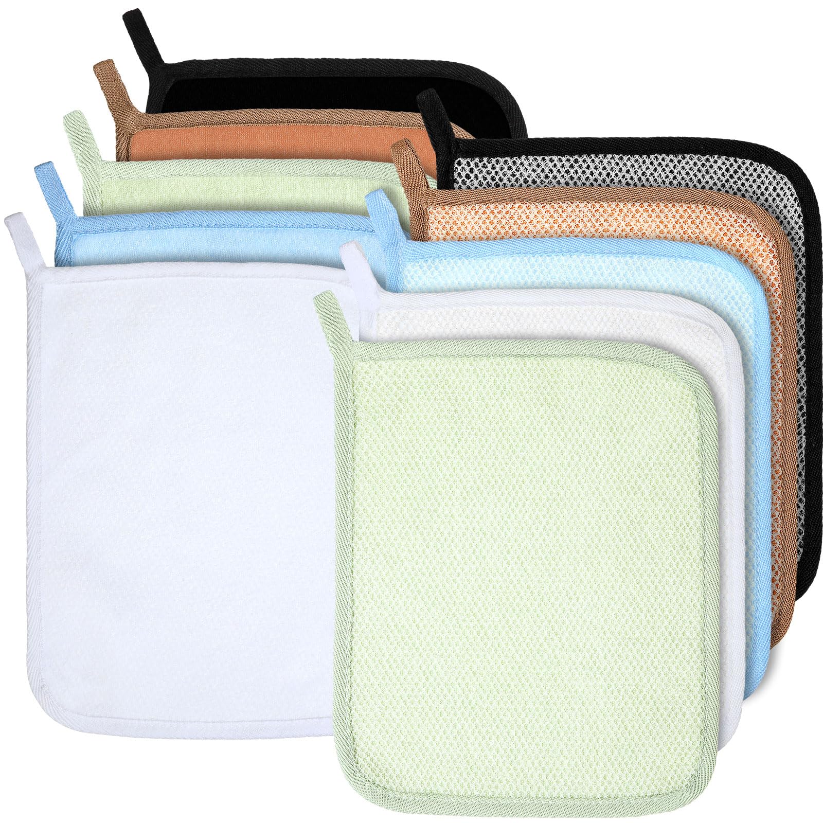 Tudomro double-sided washcloth close-up shows soft side for gentle drying and comfort.