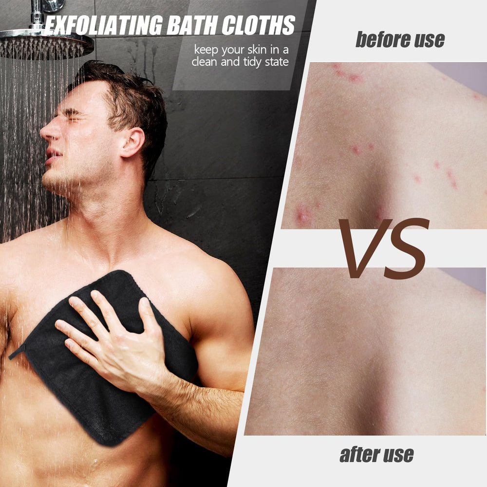 Tudomro double-sided washcloth scrub side for exfoliation.