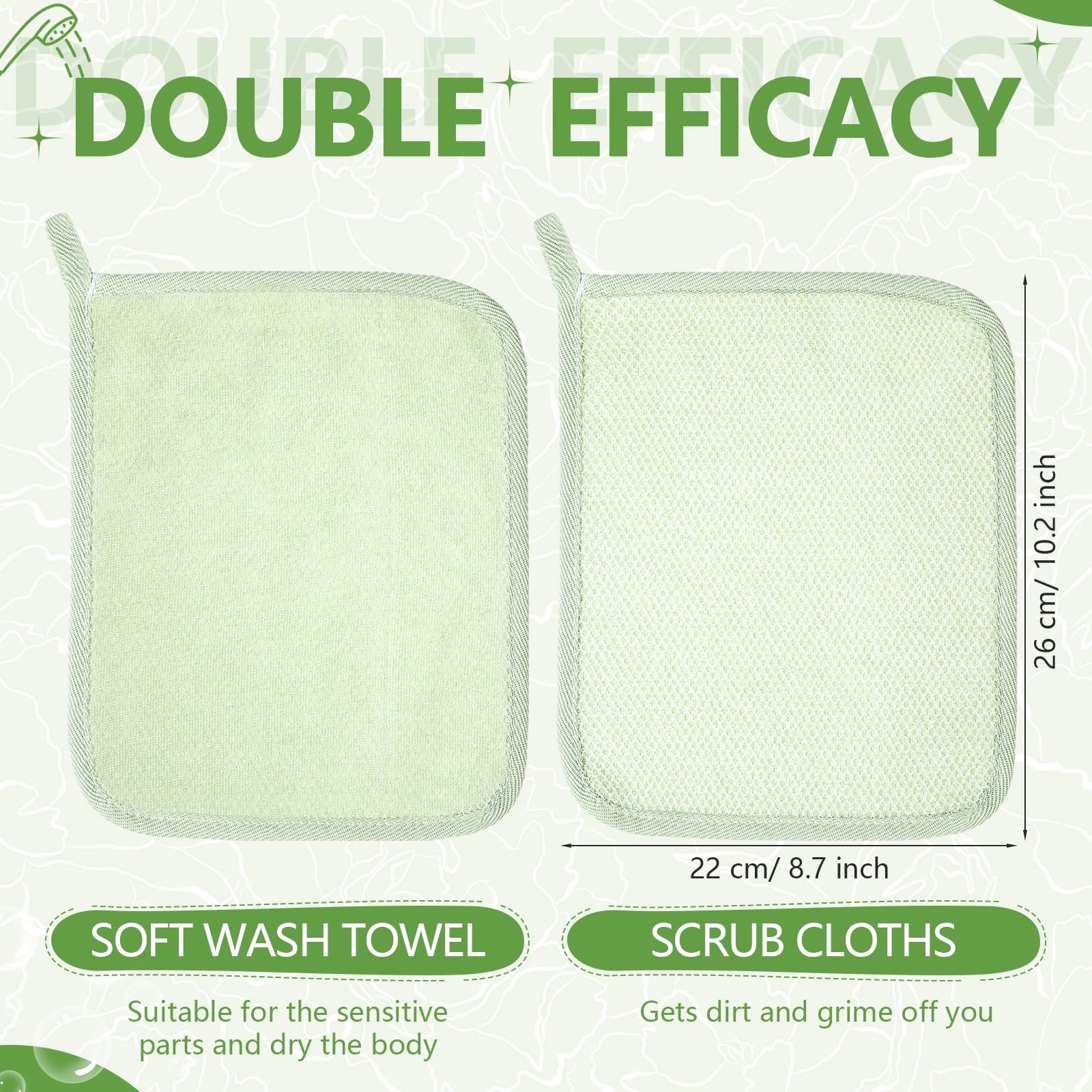 Tudomro washcloth in use with rich foam for easy cleansing.
