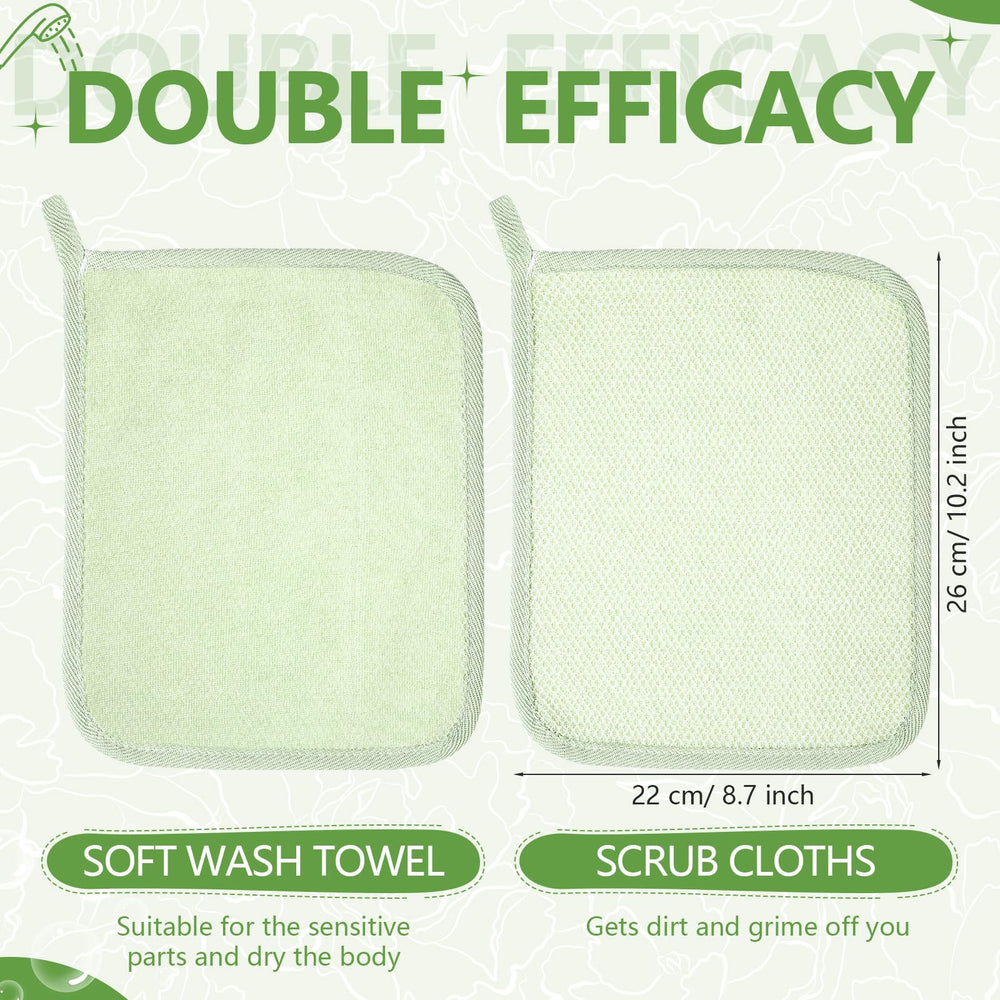 Tudomro washcloth in use with rich foam for easy cleansing.