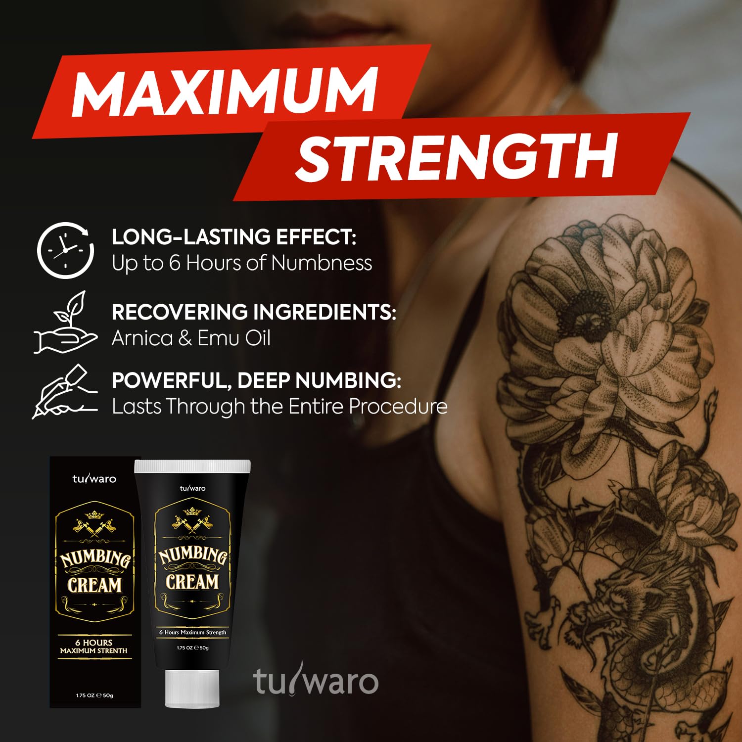 Tuiwaro emua-arnica-skin-soothing demonstrates soothing support after treatment.