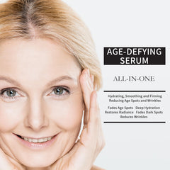 TUJHG Vitamin C Retinol Serum applied to hand for quick absorption.