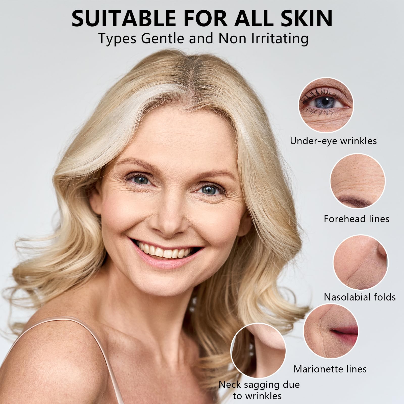 TUJHG Vitamin C Retinol Serum texture swirl shows silky, non-sticky finish.