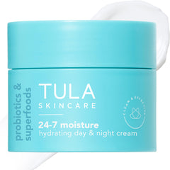 TULA 24-7 Moisture travel-size jar—on-the-go hydration for balanced skin.