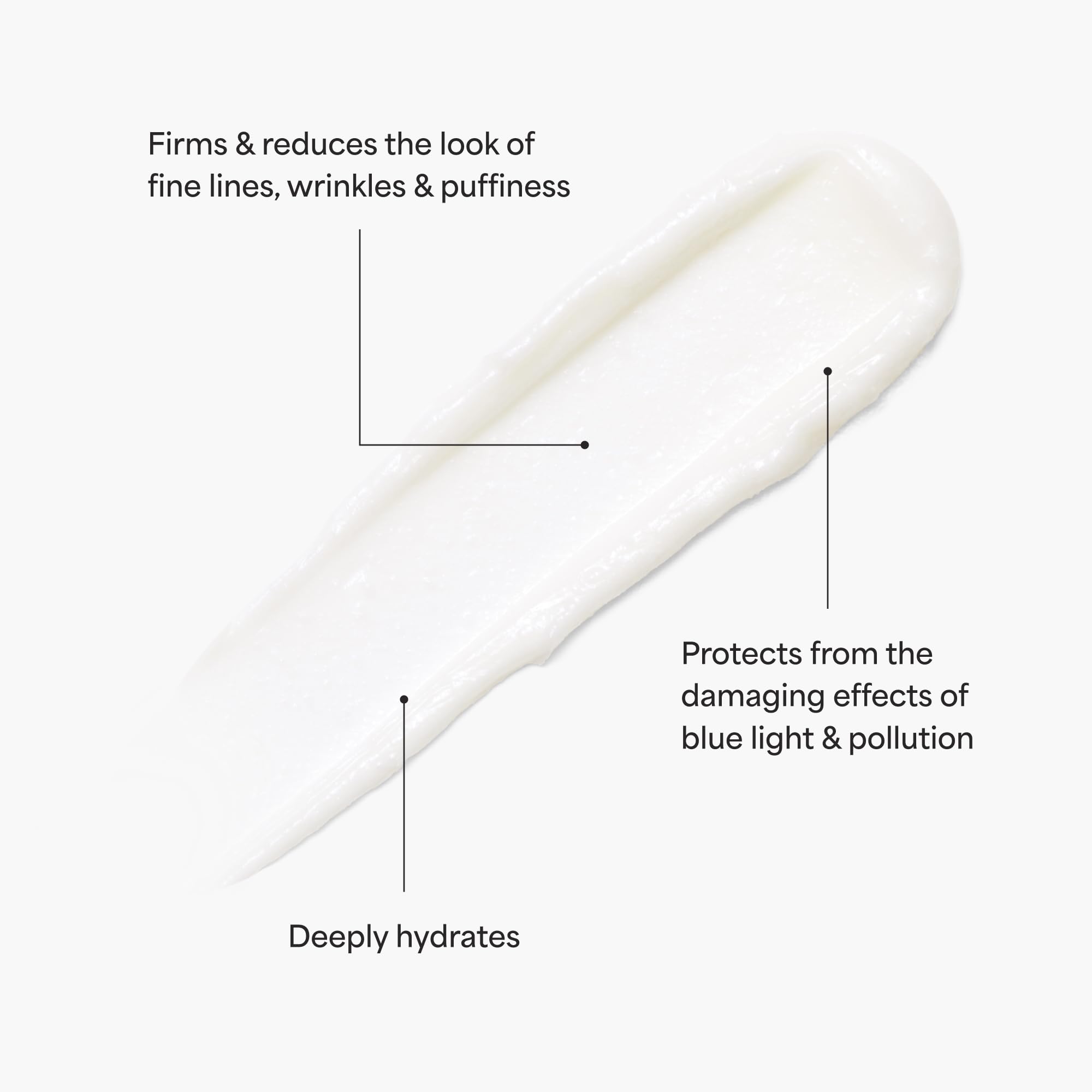TULA 24-7 Power Swipe under-eye application demonstrates smooth glide and hydration.