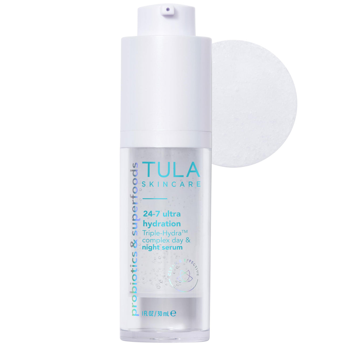 TULA 24/7 Ultra Hydration bottle on shelf for daily moisture
