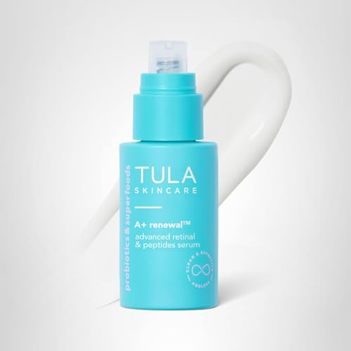 TULA A+ Renewal Serum texture swirl shows creamy consistency