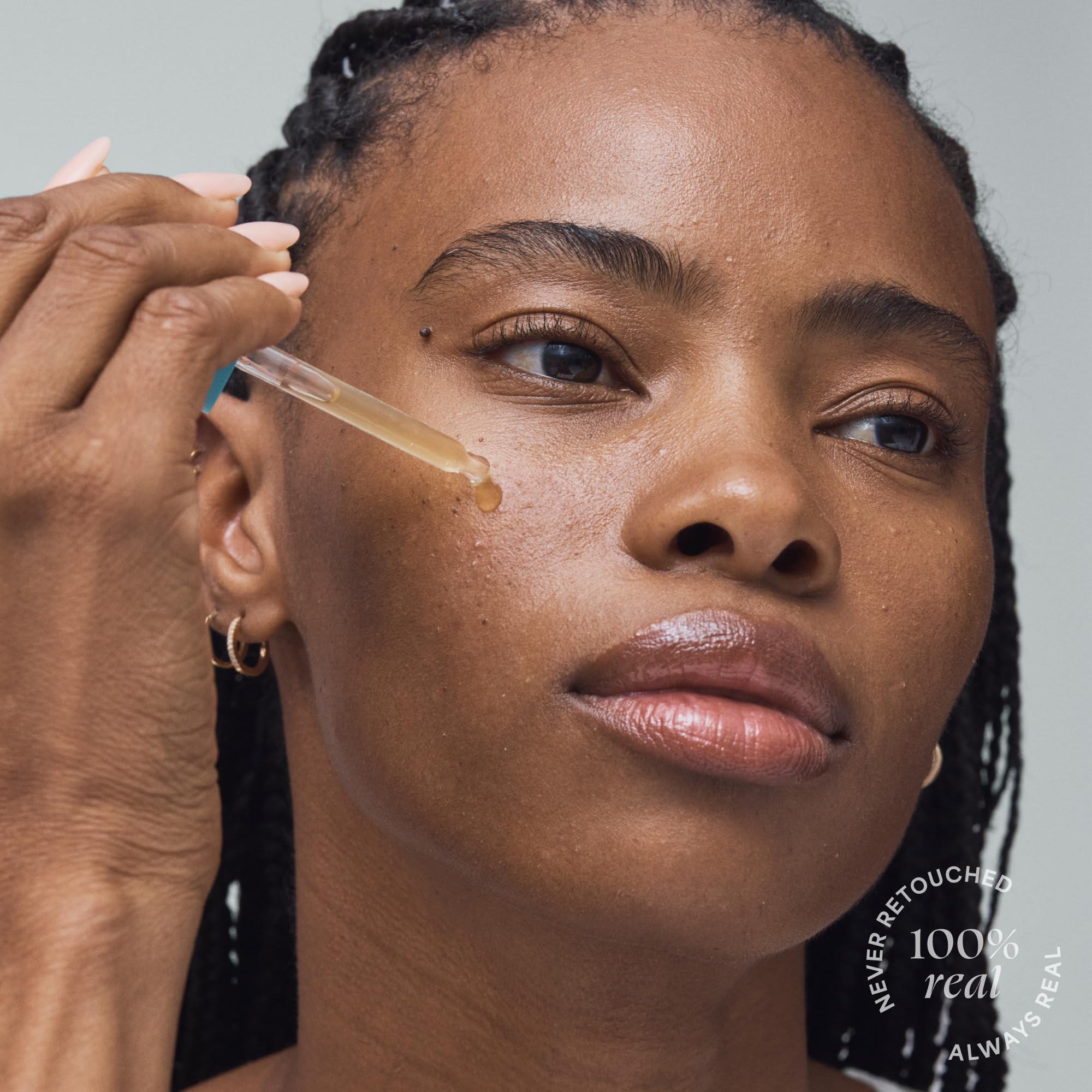 TULA Brightening Treatment Drops in morning skincare shot hints at balanced skin tone.
