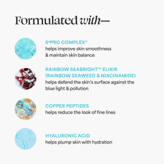 TULA Bronze Drops blended with moisturizer creates a customizable bronze glow