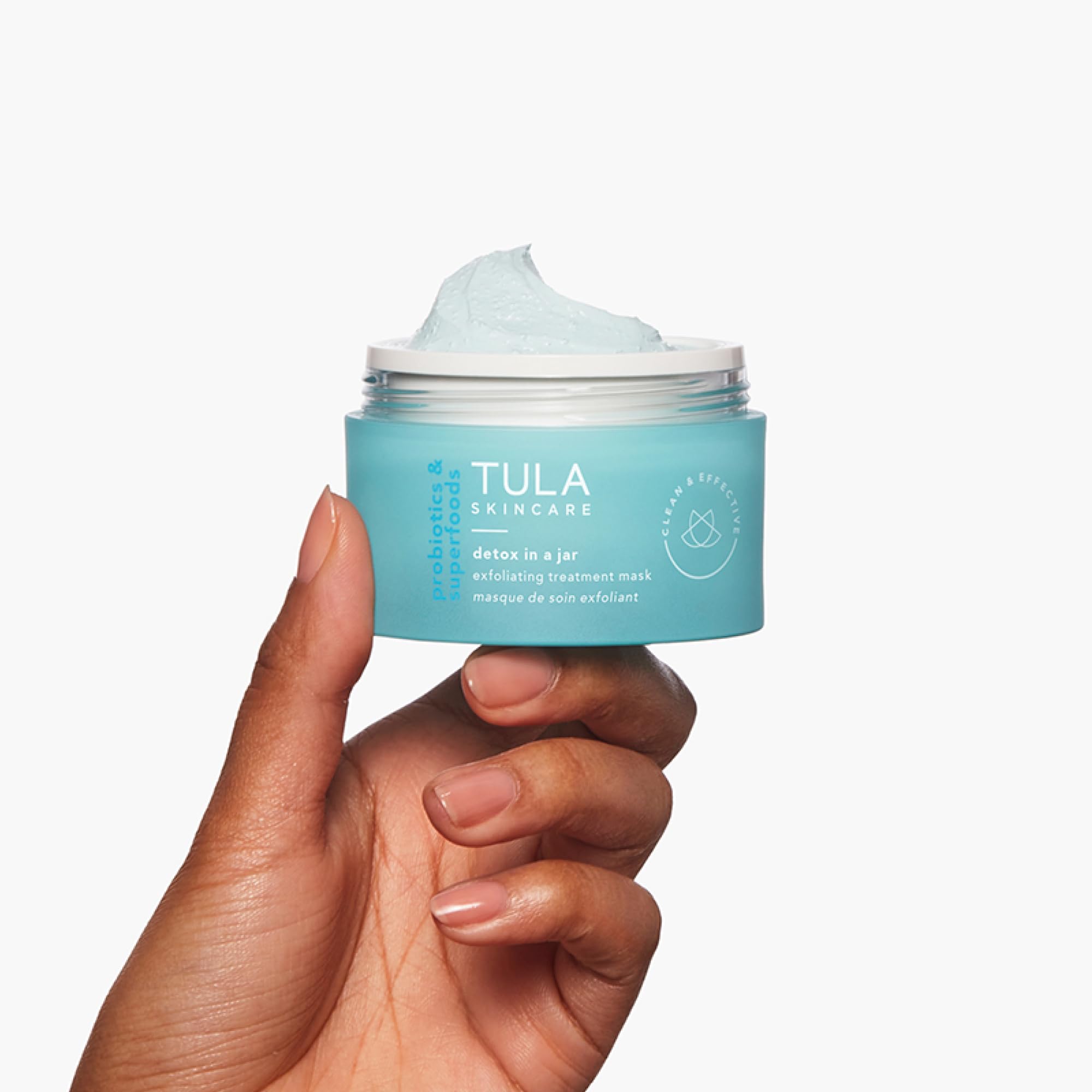 TULA Detox in a Jar bentonite-kaolin clay draws out debris for pores