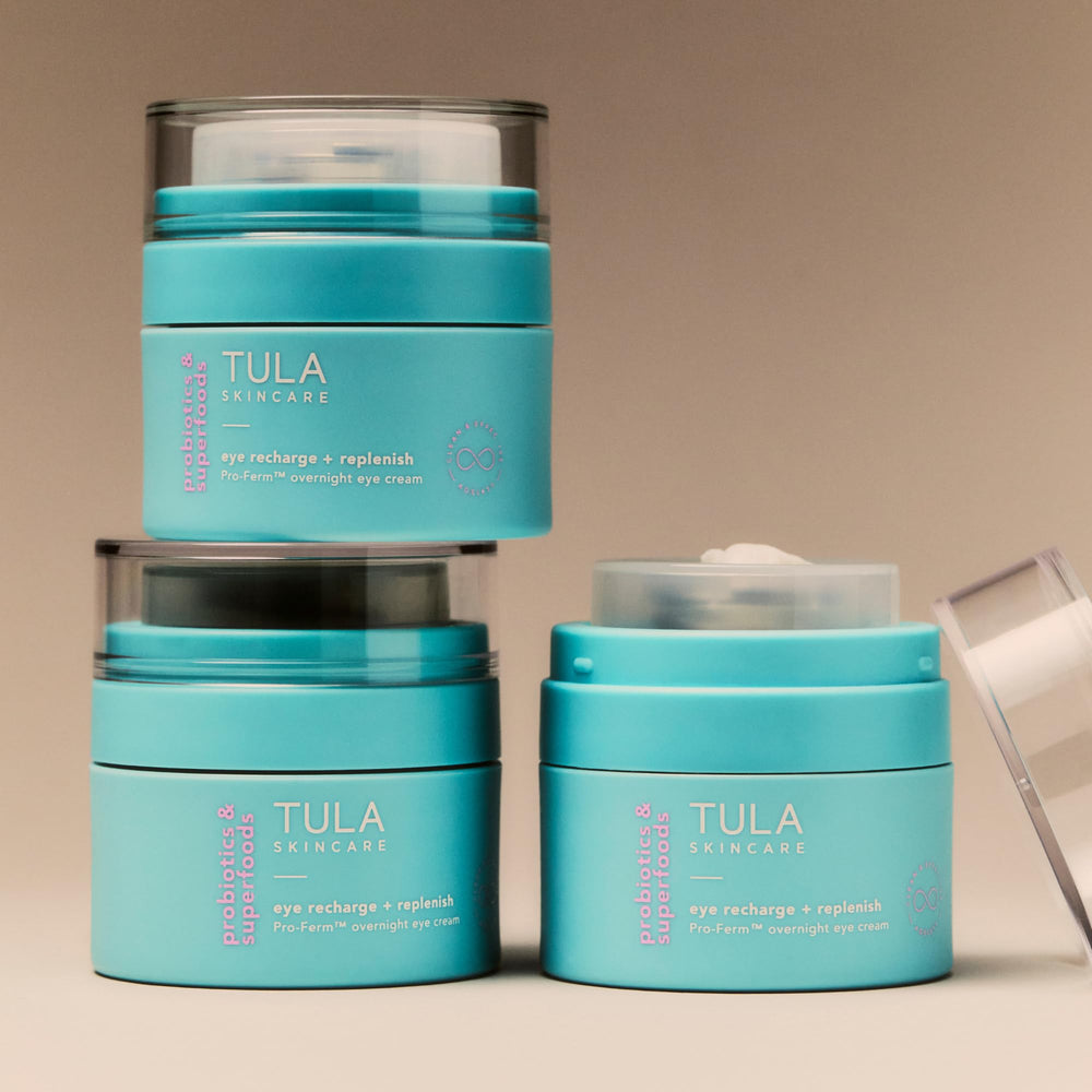 TULA Eye Recharge retinal ingredient supports potential smoothness.