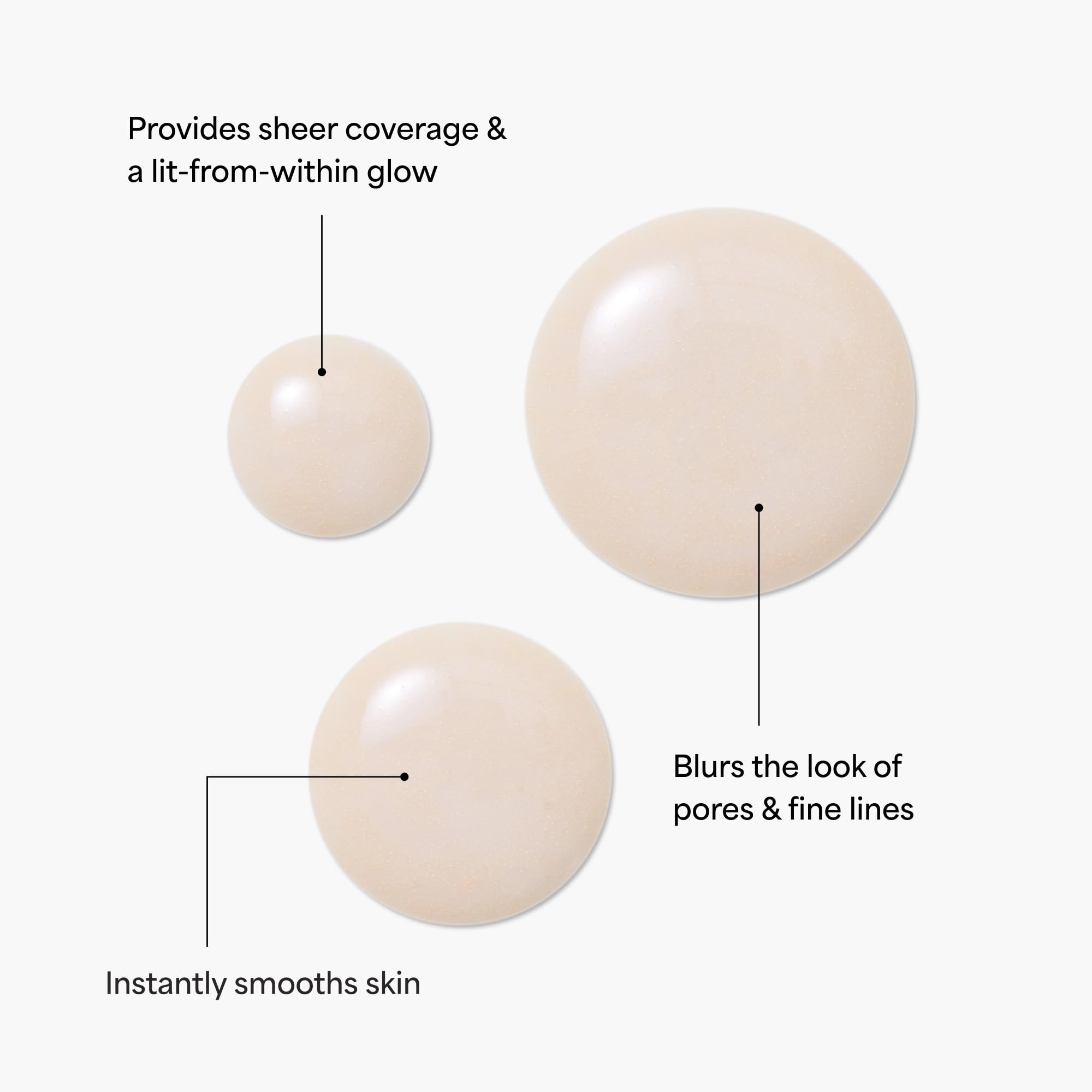 TULA First Light texture swirl demonstrates creamy hydration for a dewy finish.