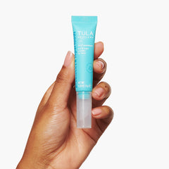 TULA lip mask on lips during daytime highlights immediate hydration