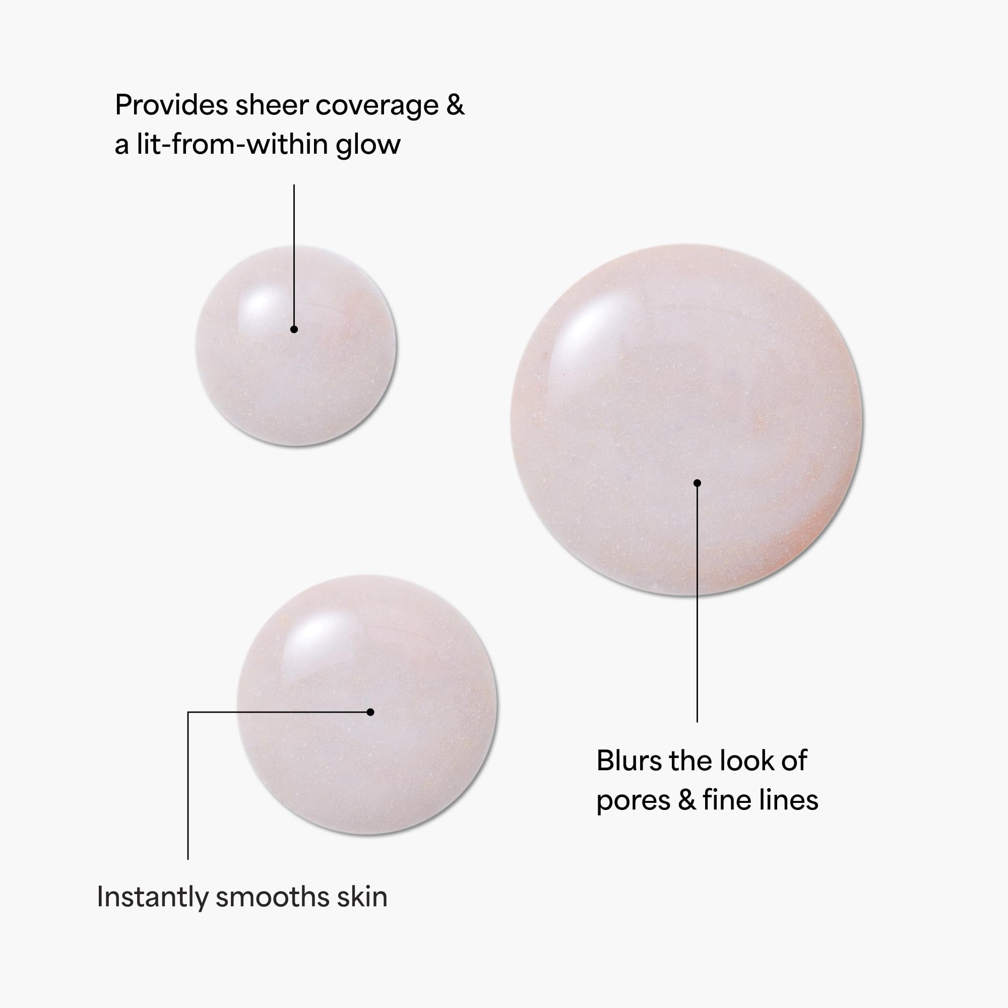 TULA Luna primer texture close-up showcasing lightweight smoothing formula.