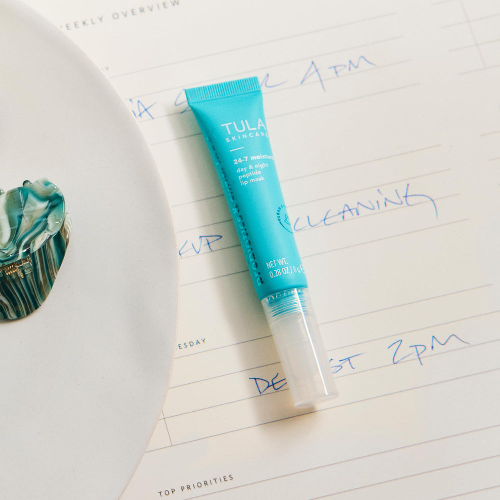 TULA probiotic extracts concept image evokes balanced lip skin care