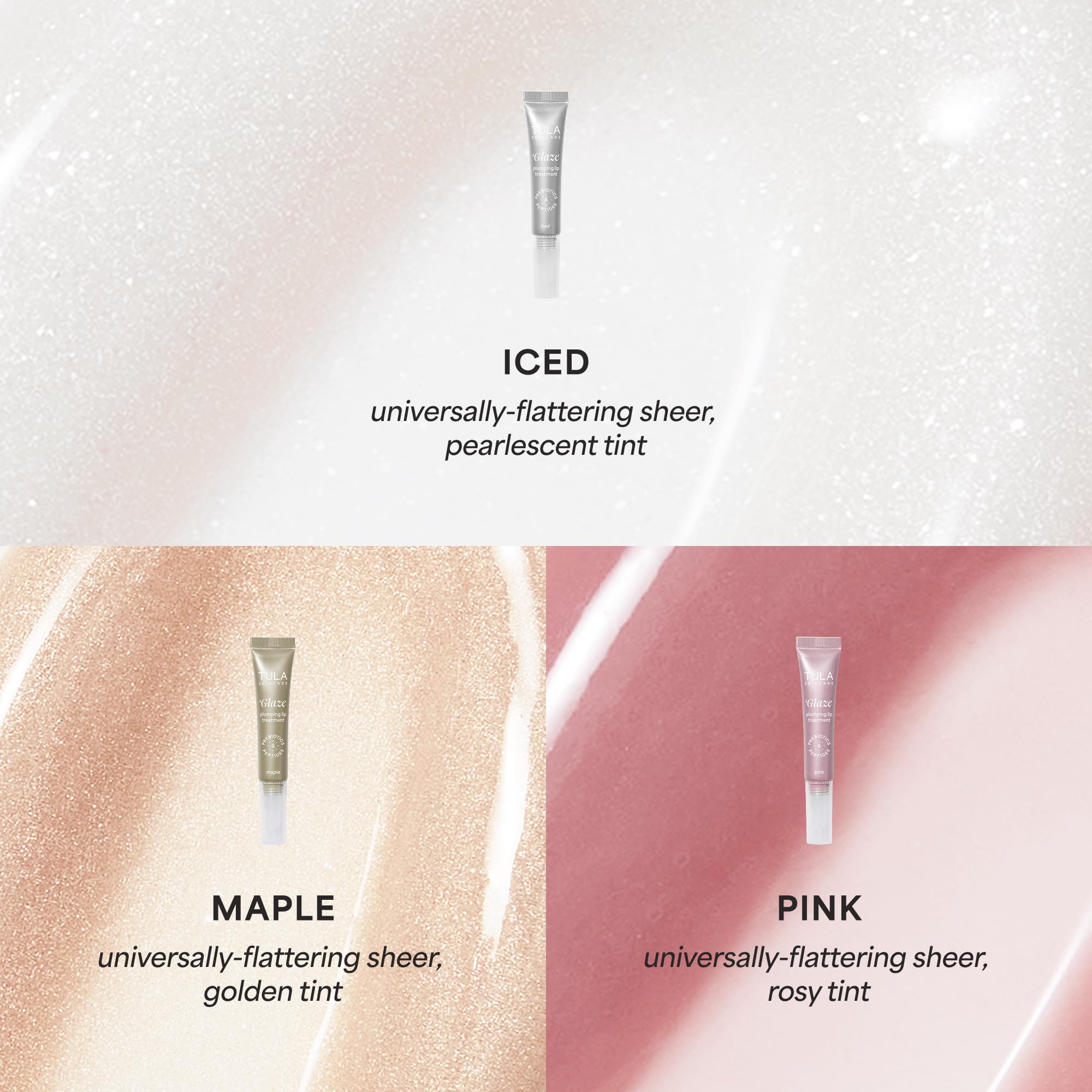TULA Rose Glow lip balm application routine with soft rosy tint