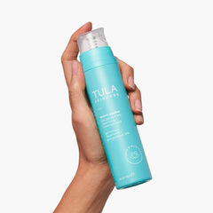 TULA Secret Solution Toner pump dispense enables easy, mess-free application.