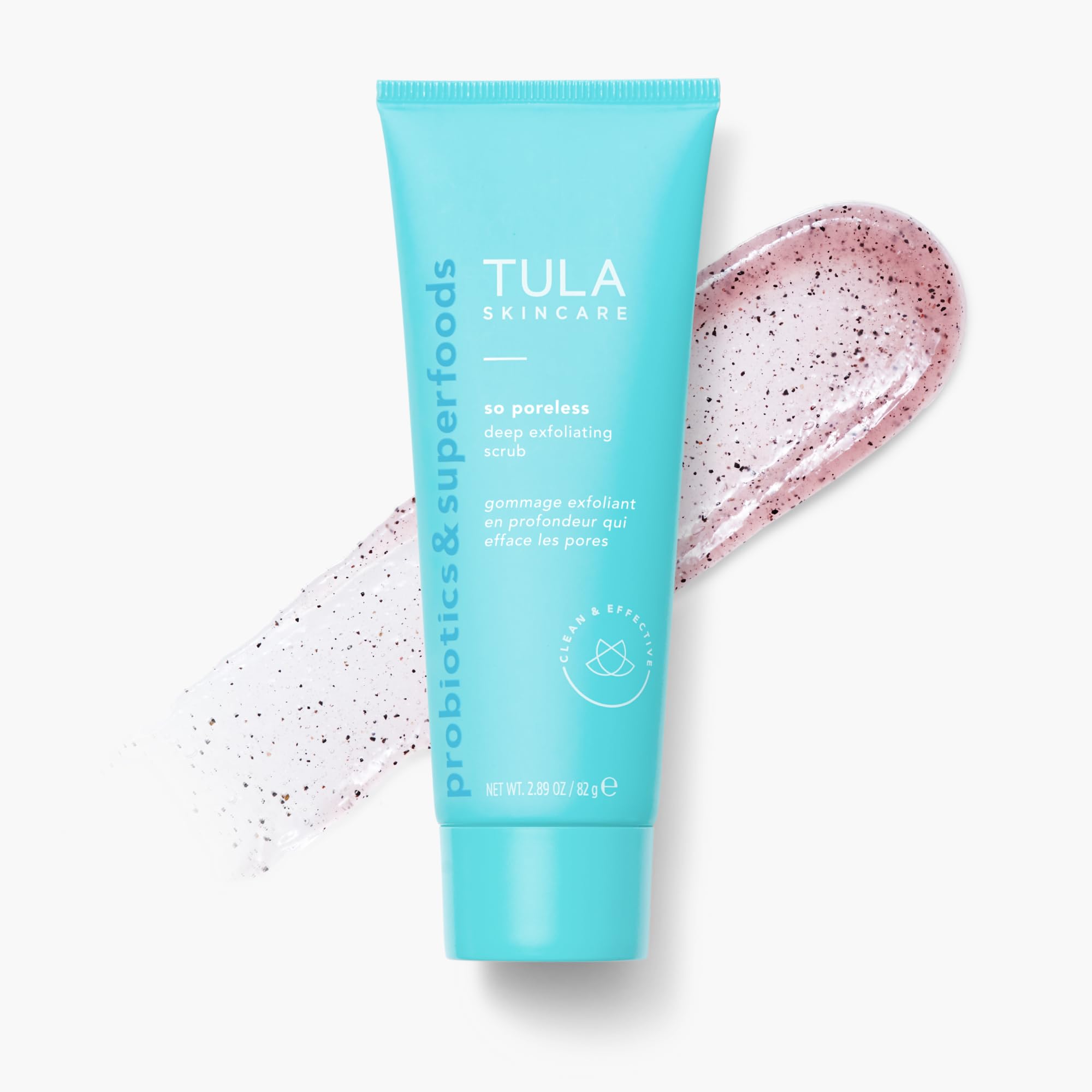 Pink salt detail from TULA So Poreless exfoliating scrub