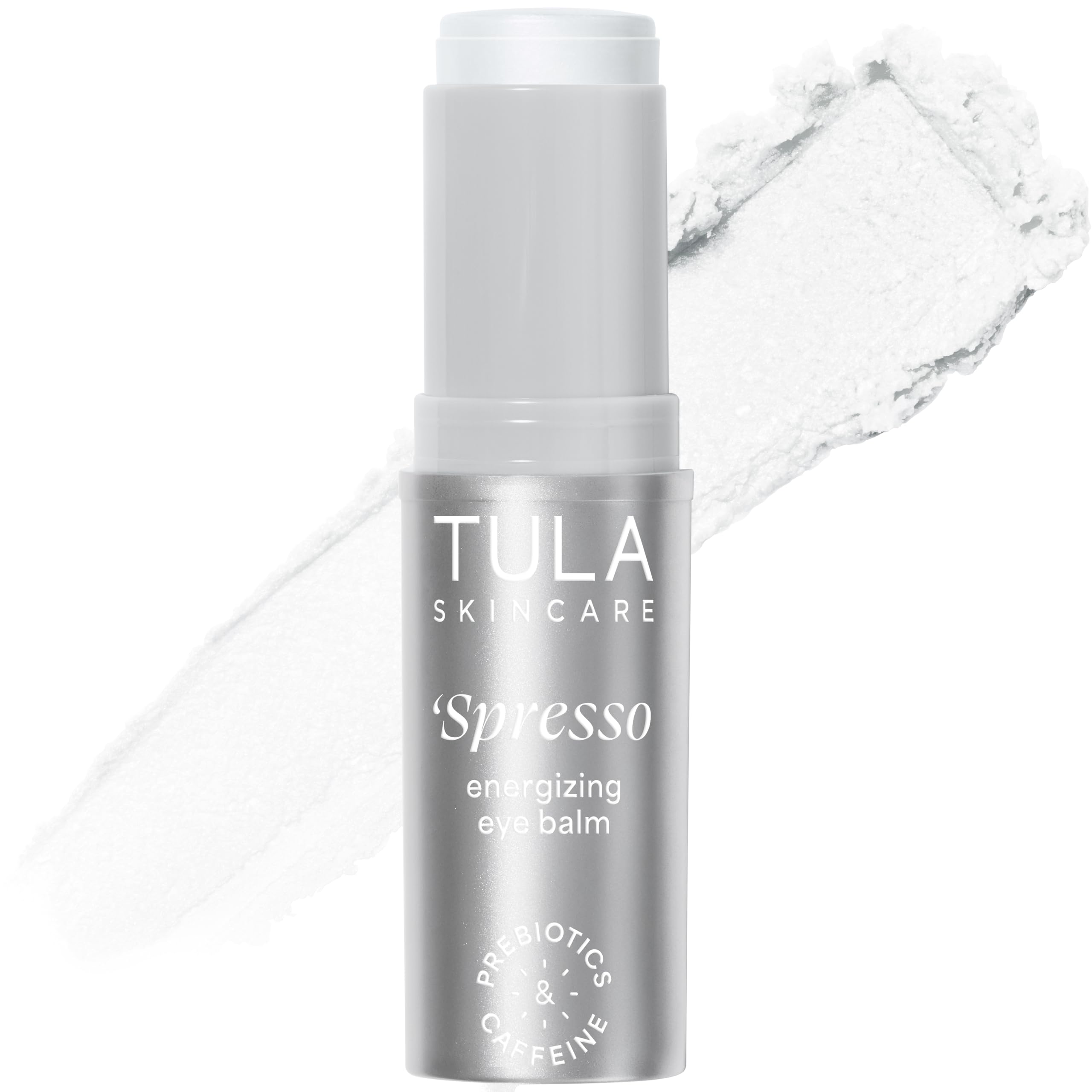 TULA Spresso Energizing Eye Balm Iced packaging highlighting portable cooling eye care for on-the-go