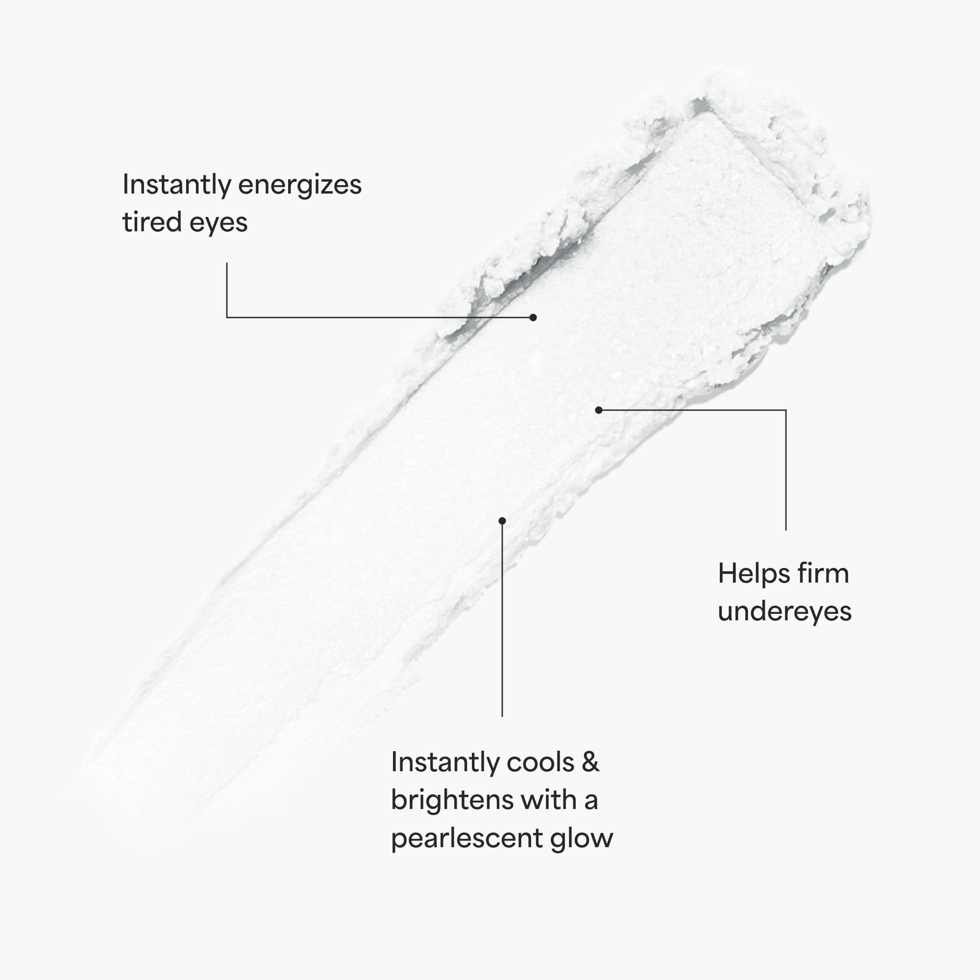 TULA Spresso Energizing Eye Balm Iced stick close-up emphasizing cooling application under-eye