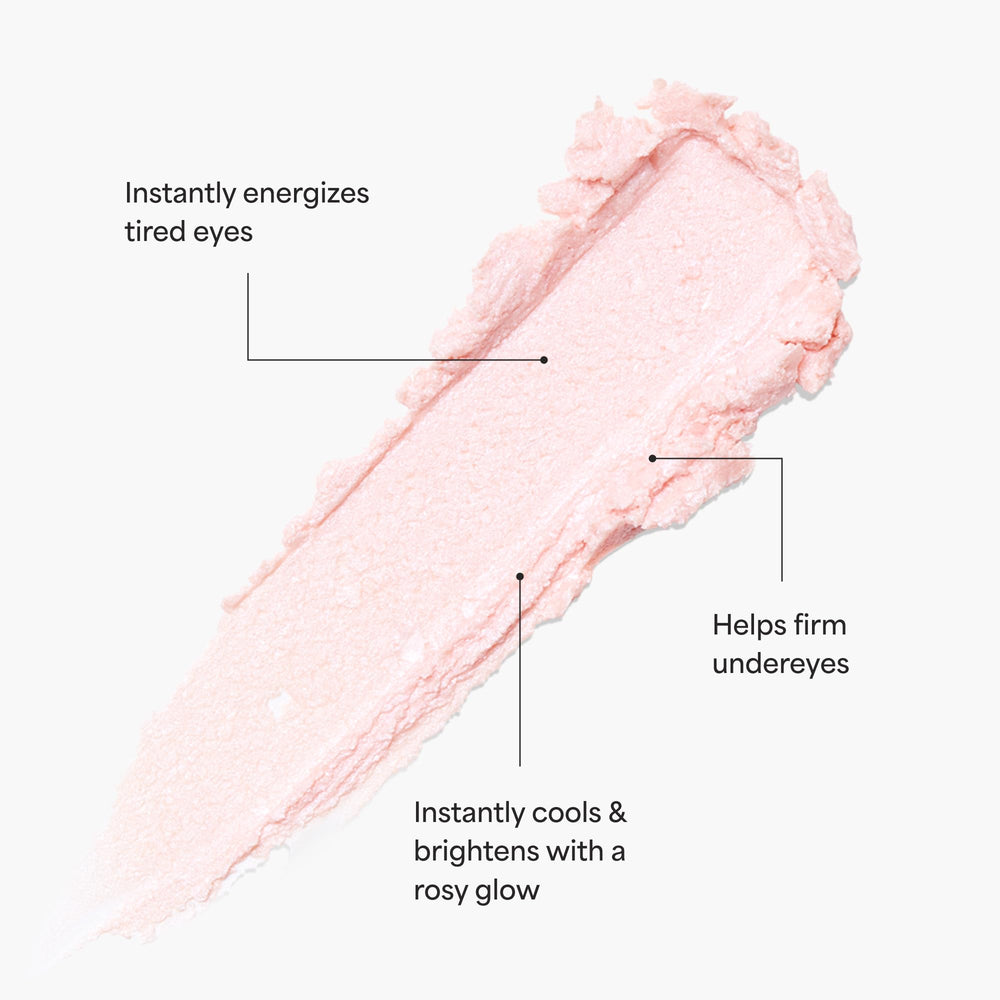 TULA Spresso under-eye application demonstrates gentle hydration and depuffing potential.