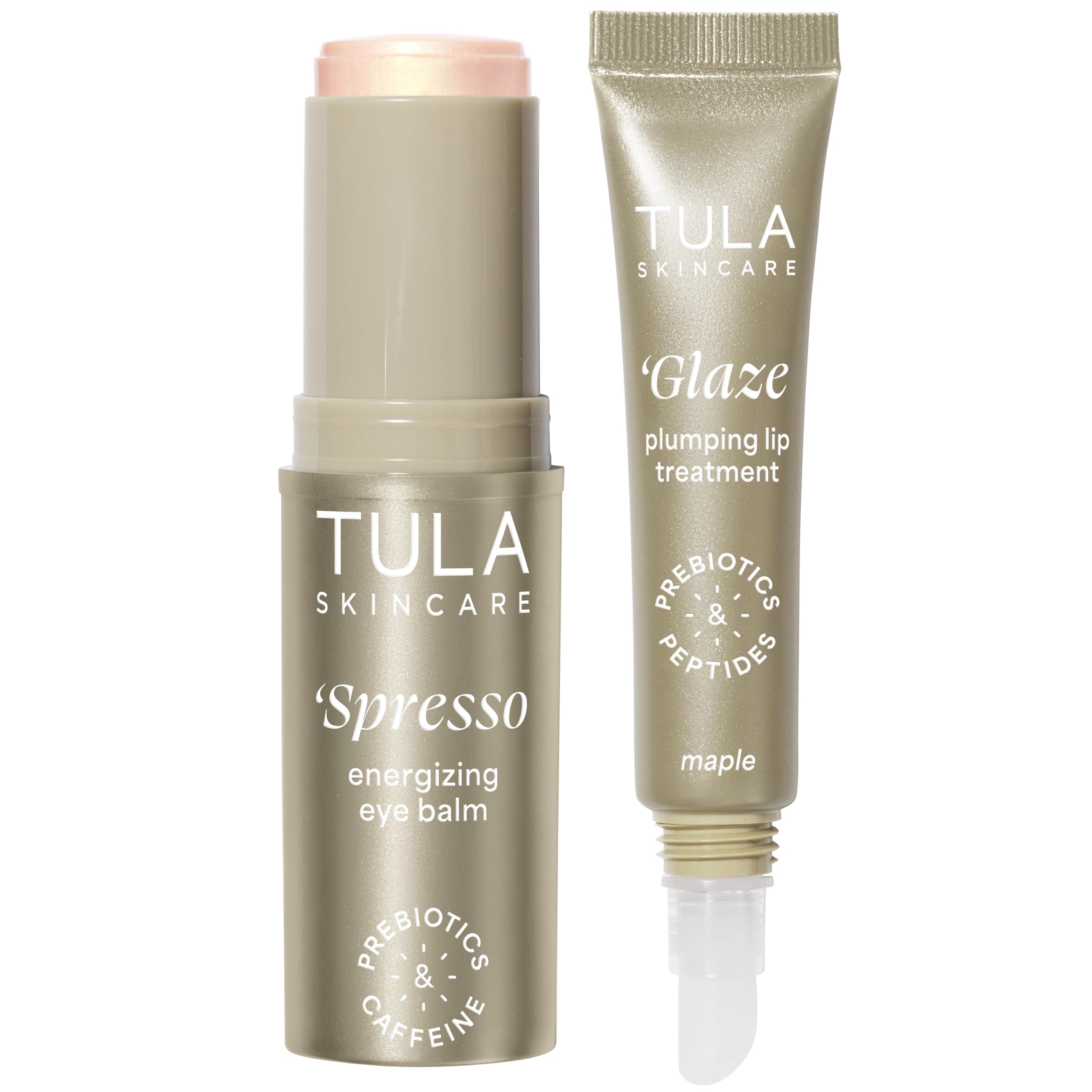TULA Spresso Eye Balm being applied for instant wakeup and cooling.