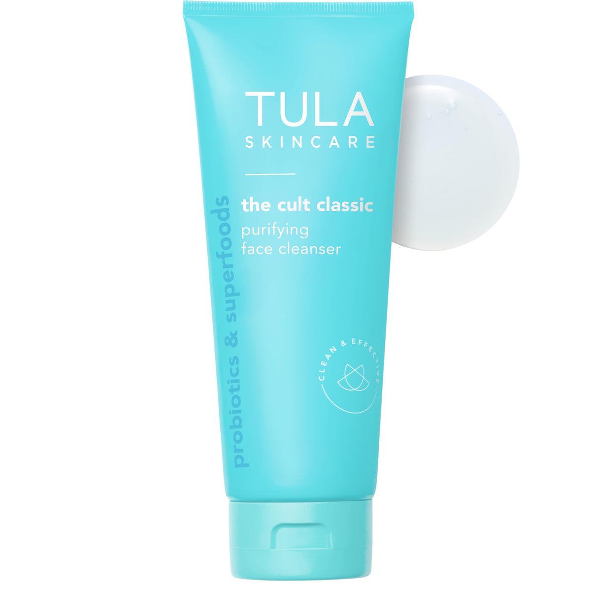 TULA Supersize Purifying Face Cleanser bottle showing foaming gel for deep cleansing