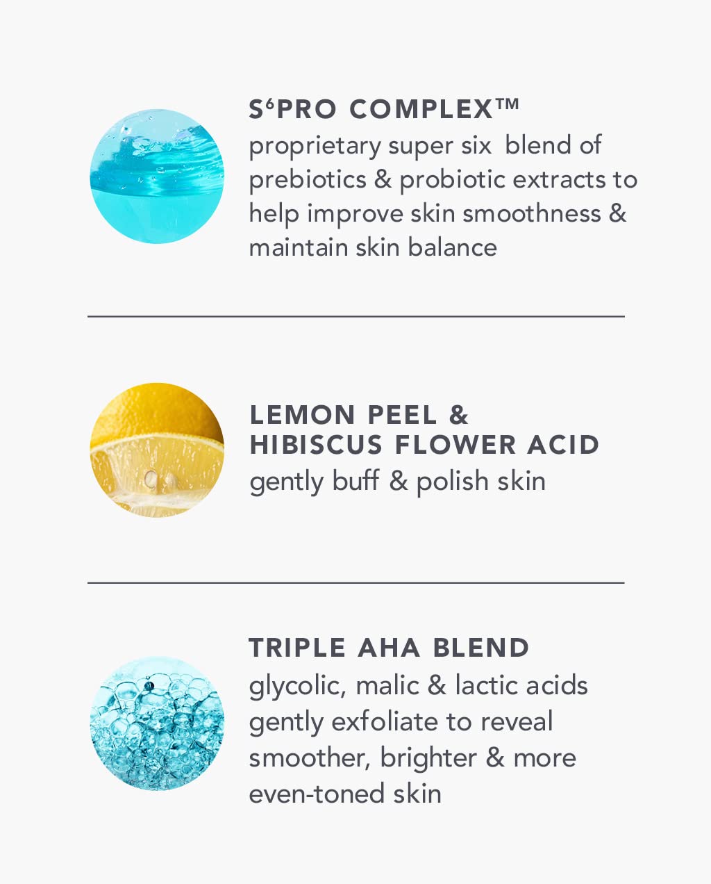 TULA Take Care + Polish lemon-hibiscus essence highlights brightening exfoliation.