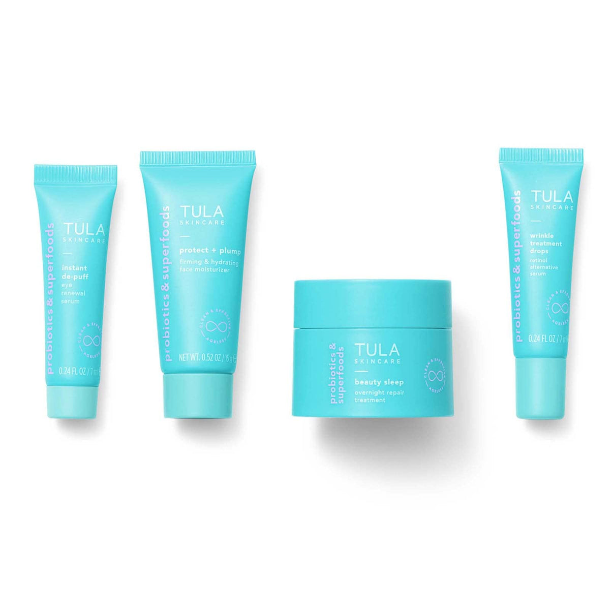 TULA Wrinkle-Treatment Drops bottle showing smoothing and anti-aging potential for daily use