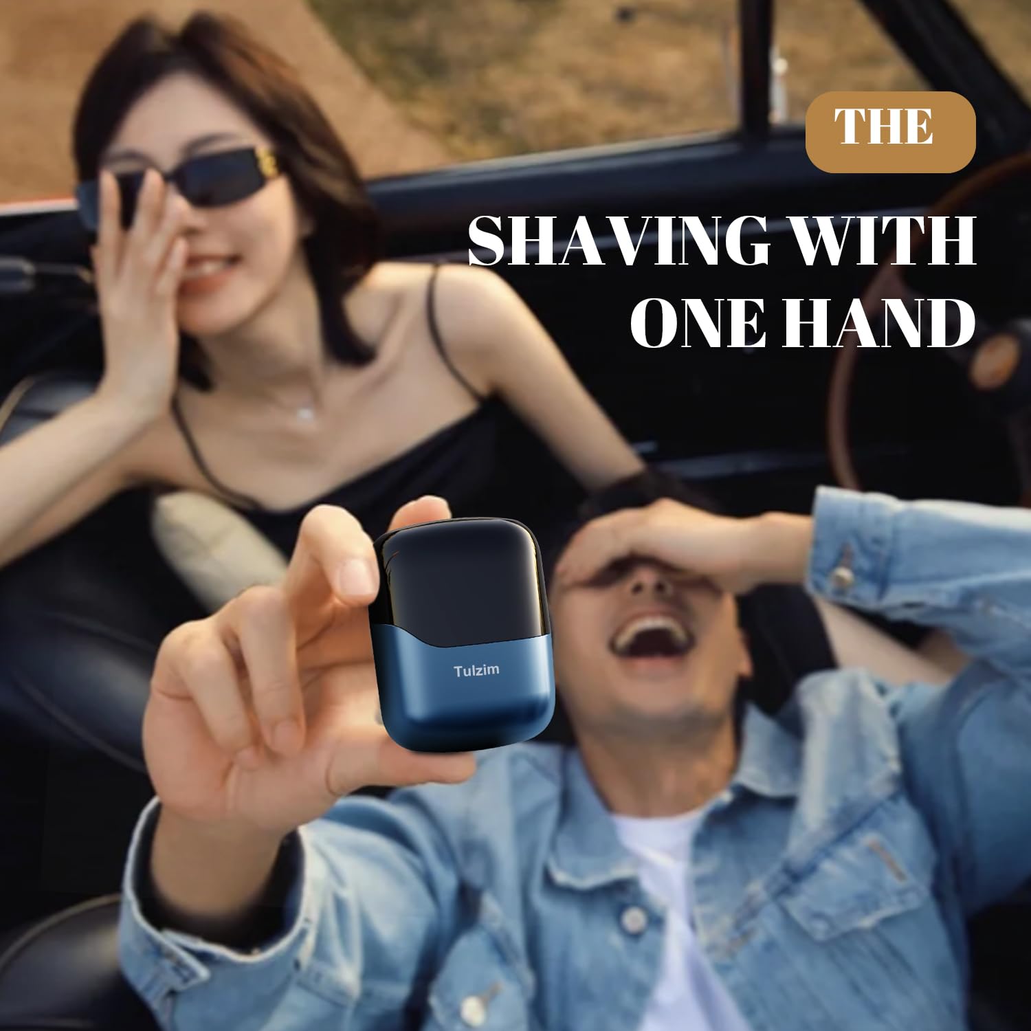 Tulzim light-blue design offers comfortable grip for daily shaves.