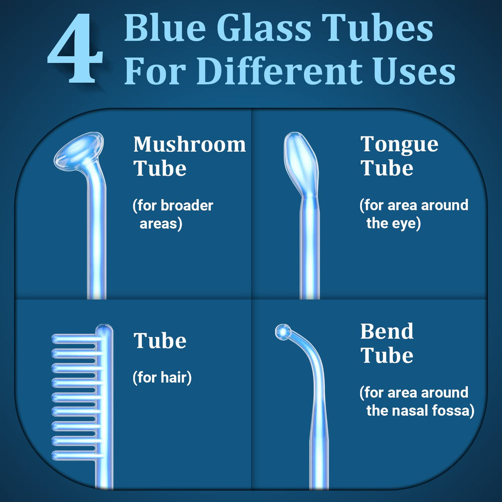 TUMAKOU blue glass standard tube for targeted facial care.