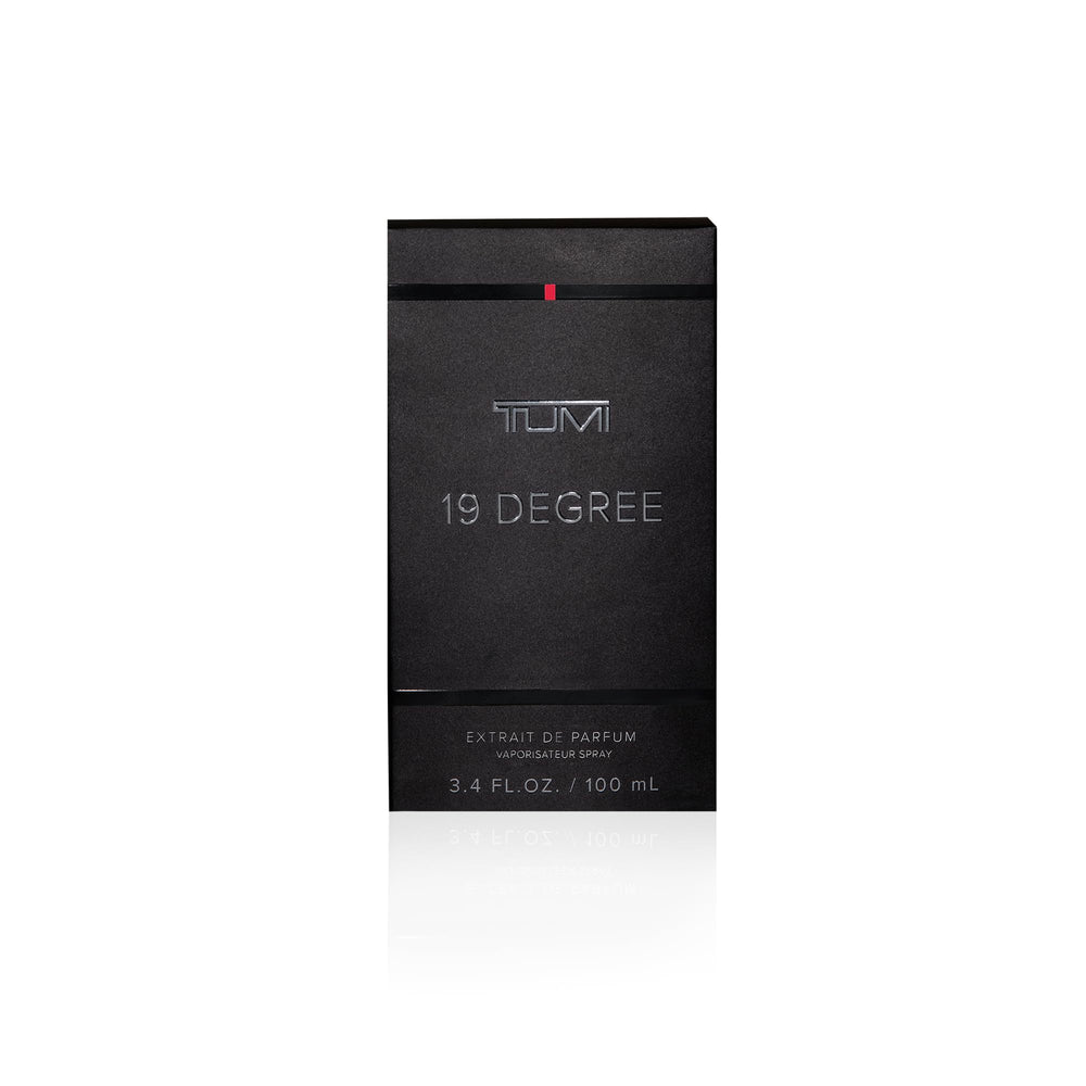 TUMI 19 Degree packaging box displays luxury design and travel-ready elegance.