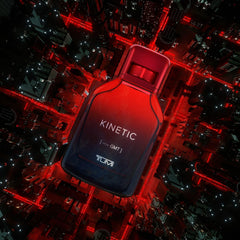 TUMI Kinetic for Men bottle side profile highlights sleek lines ideal for professional settings