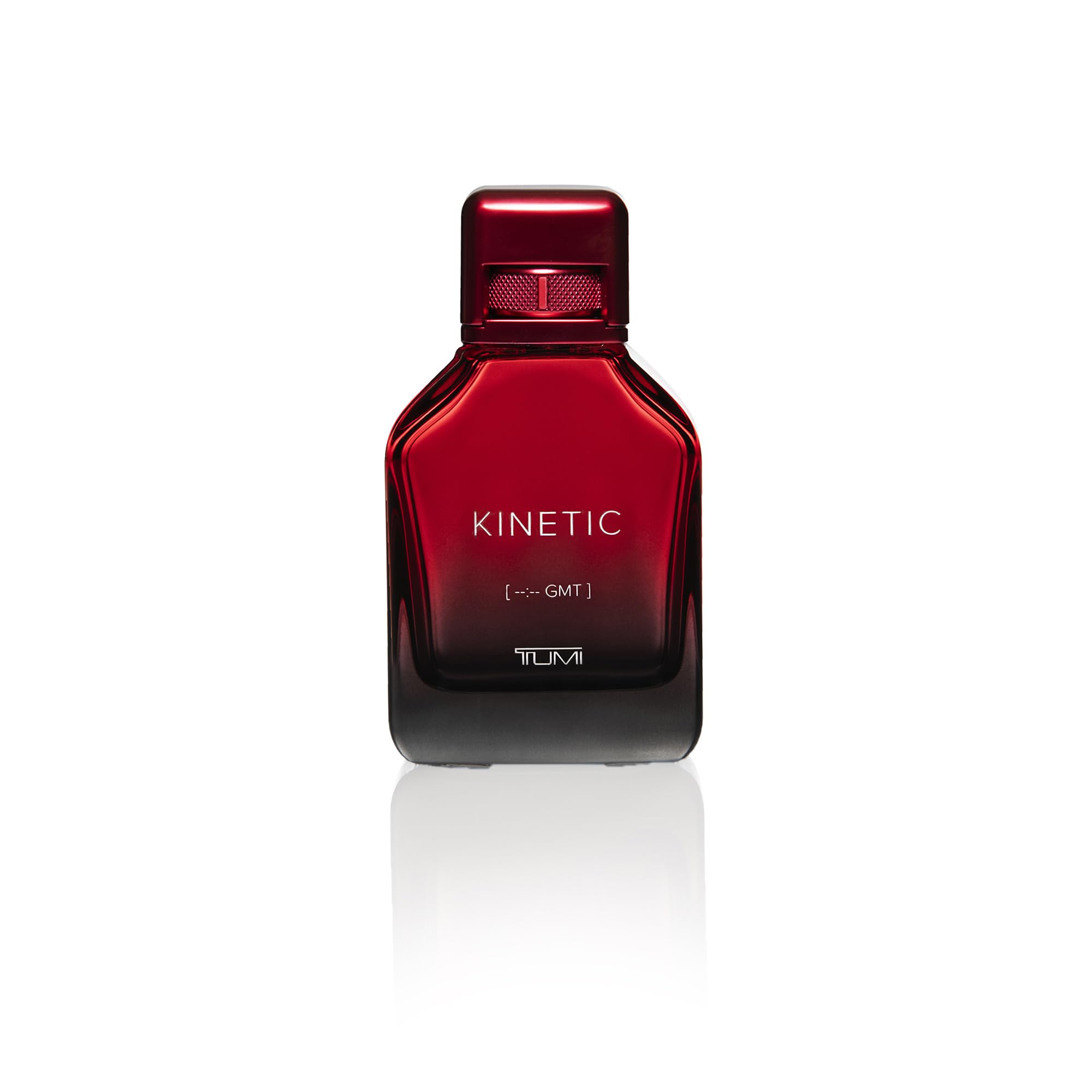 TUMI Kinetic for Men spray-action shot demonstrates easy application with a refined feel