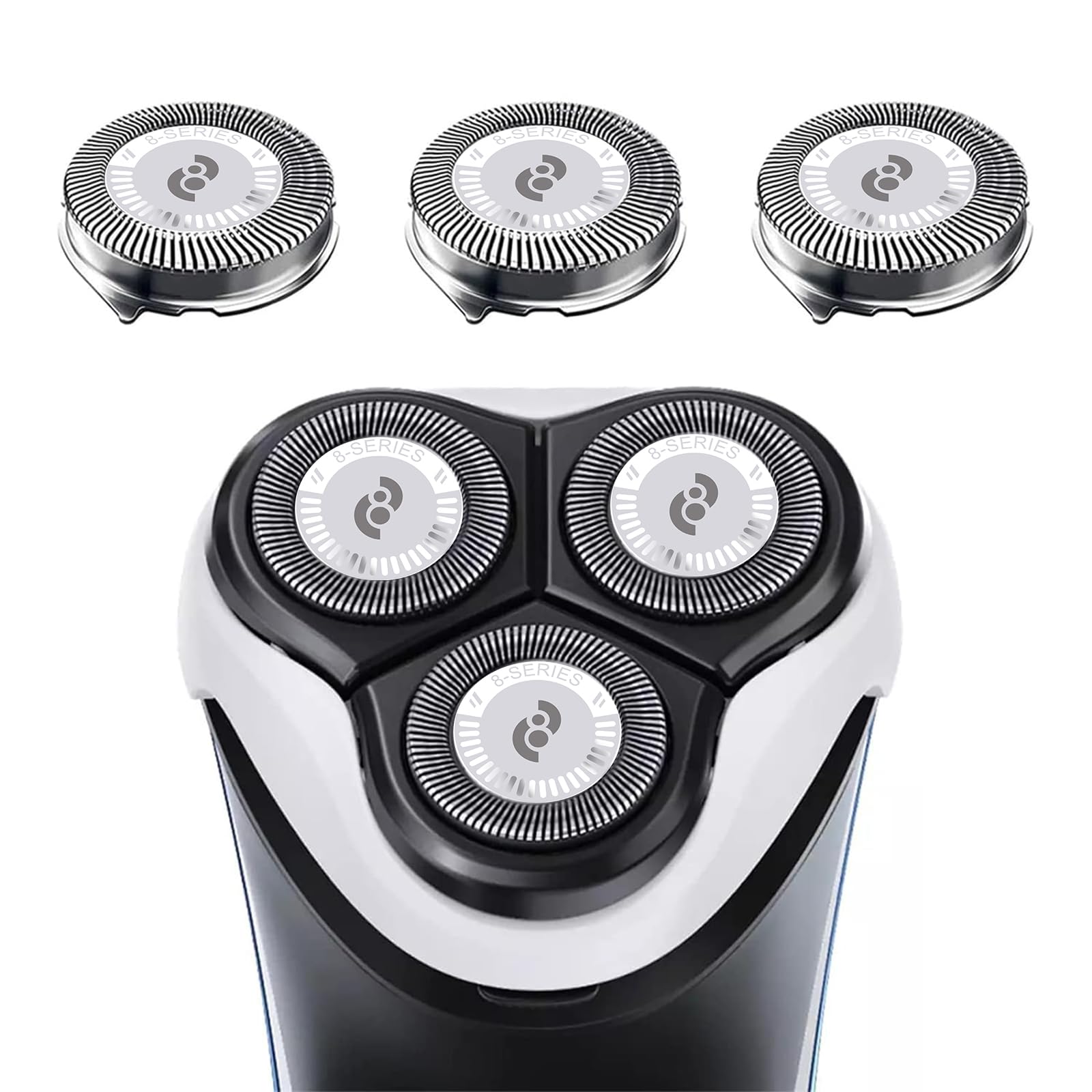 Tuokiy HQ8 replacement heads pack-3 ready for Philips Norelco Aquatec shavers for a smooth shave.
