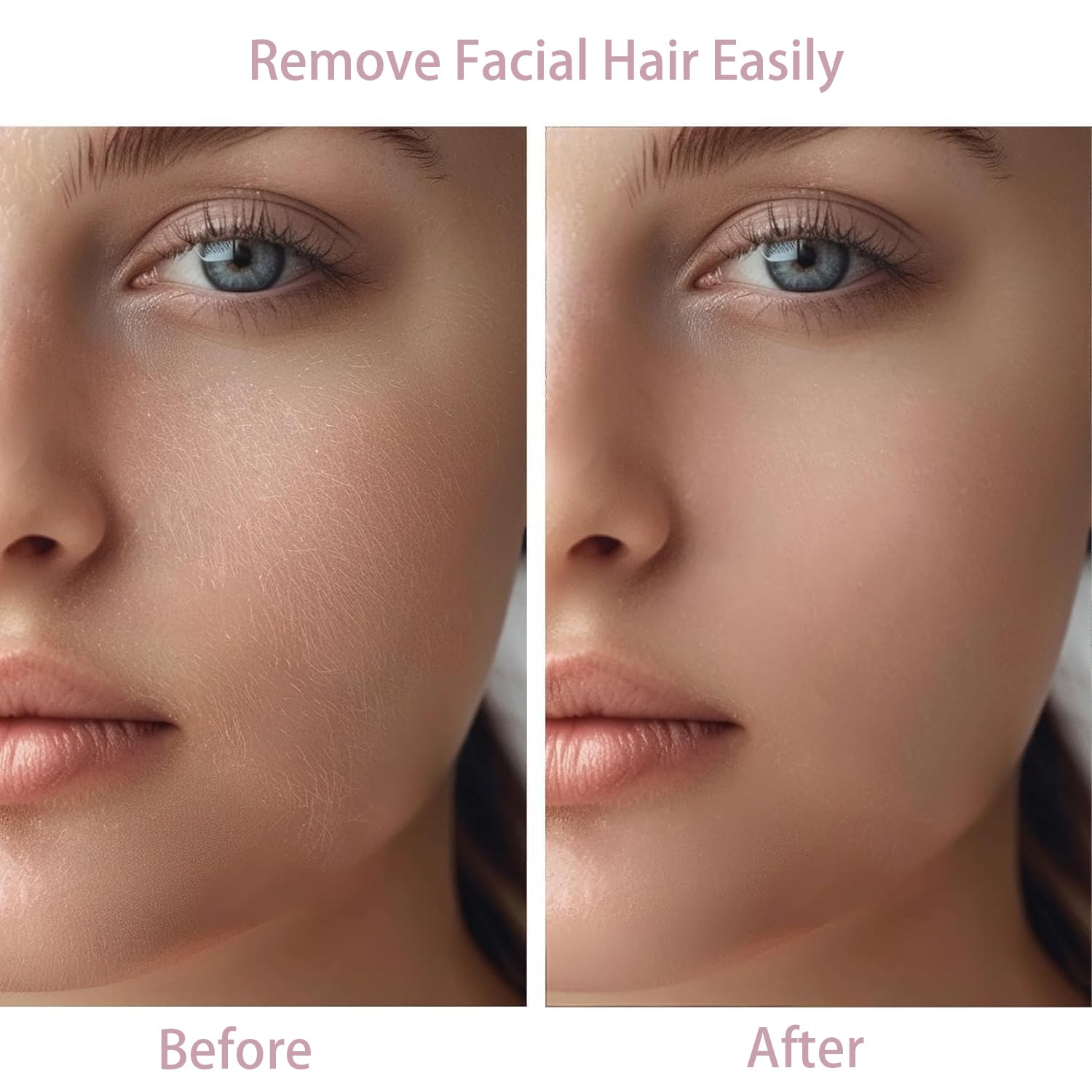 Tuokiy precise micro-knife head targets upper lip and chin for fine hair