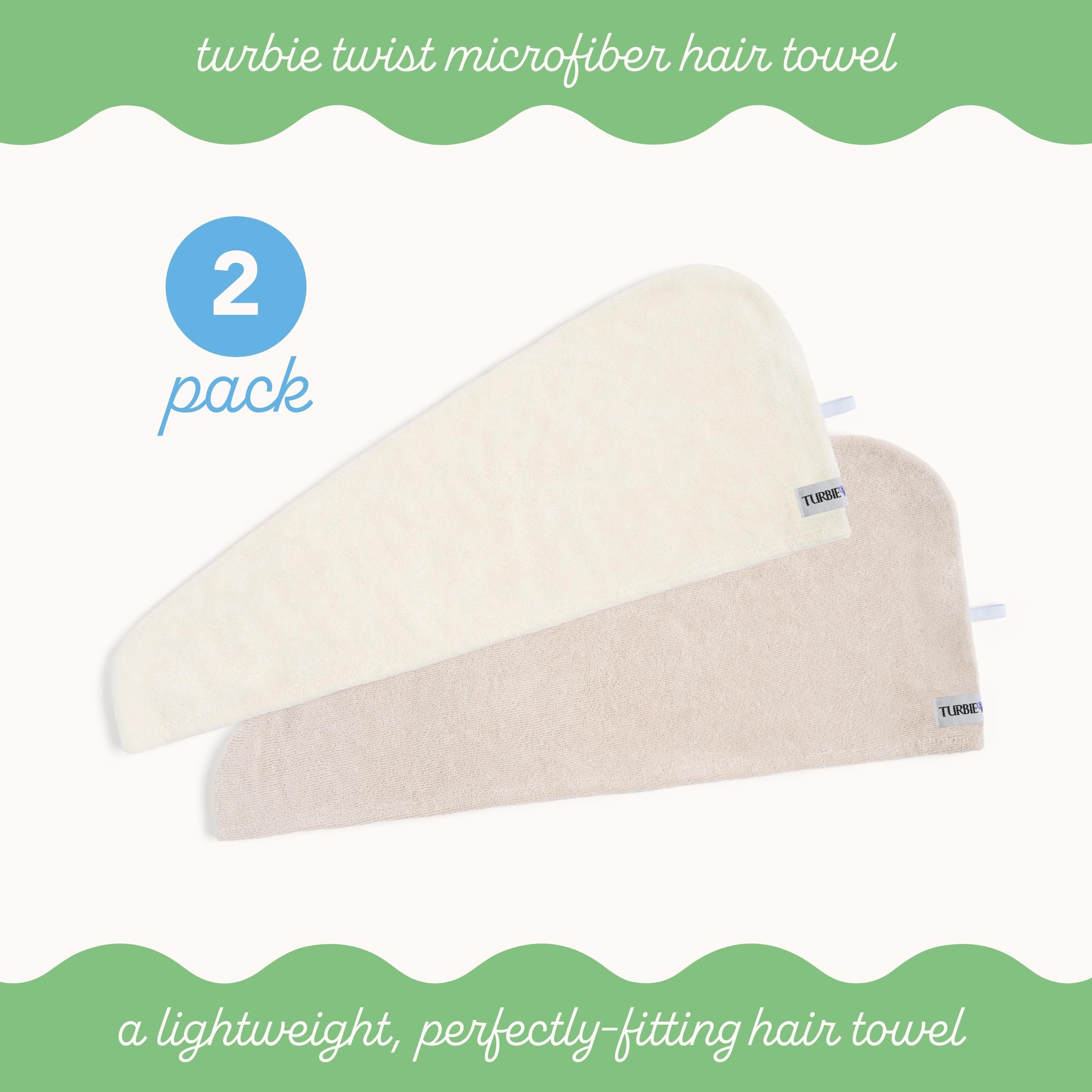 Turbie Twist hair turban wrap around straight hair for smooth finish.