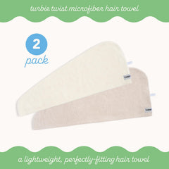 Turbie Twist hair turban wrap around straight hair for smooth finish.