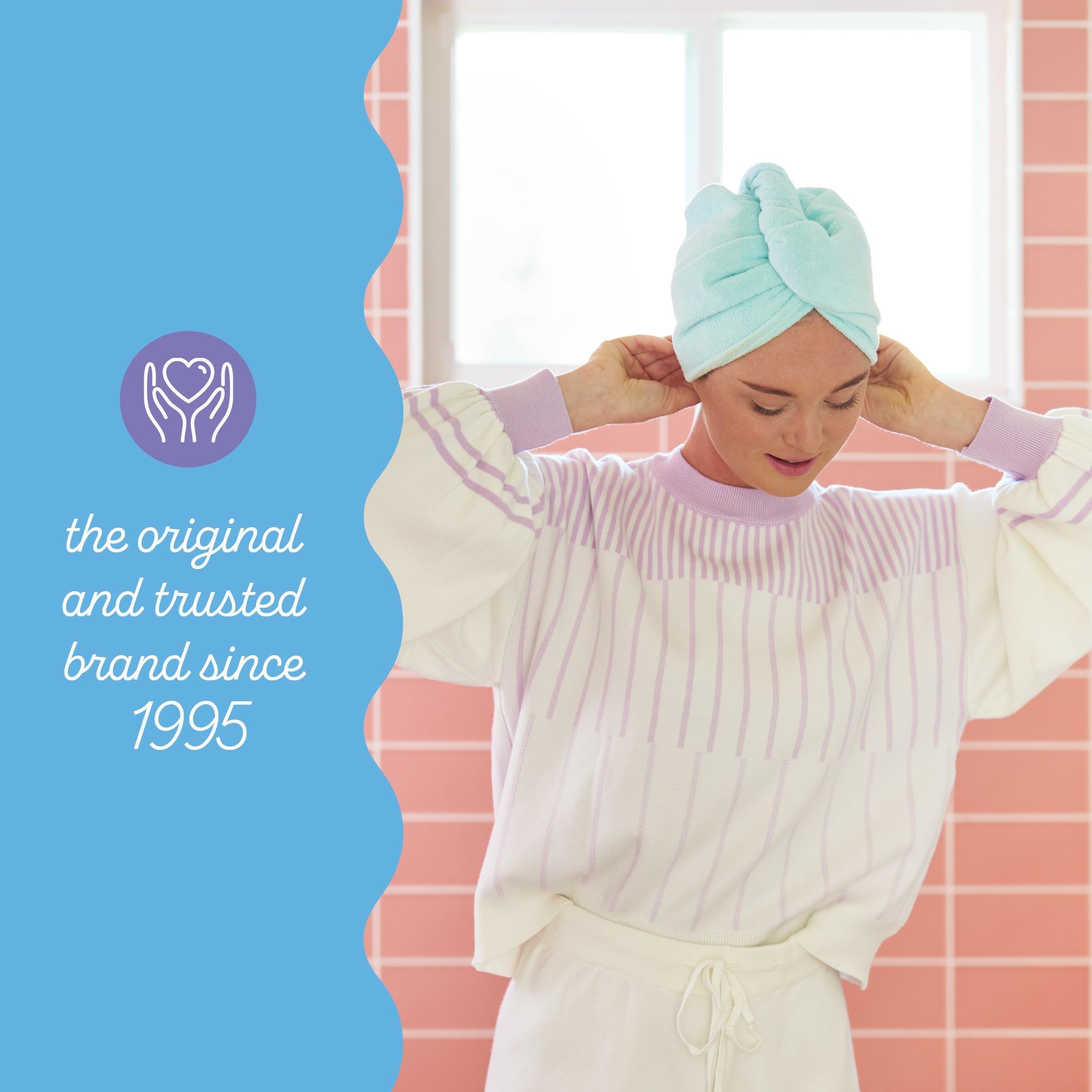 Turbie Twist travel-case close-up emphasizes compact, packable design.