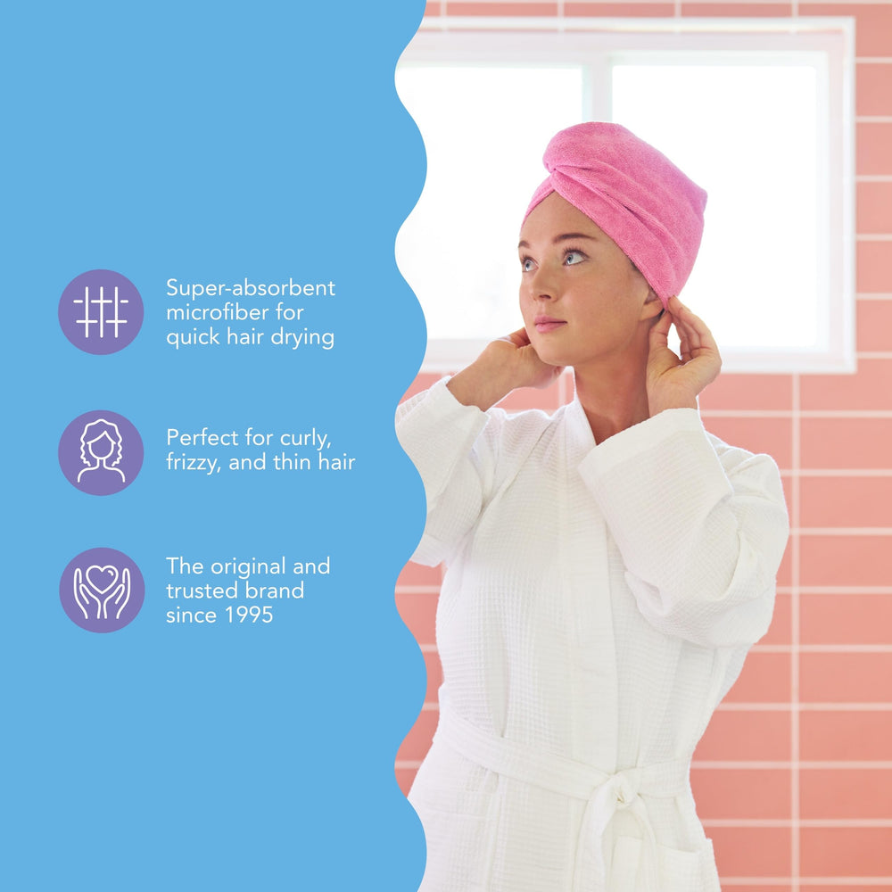 Turbie Twist gifting-ready hair towel set for all hair types.