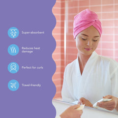 Turbie Twist wrap turban with secure twist-loop design for travel use.