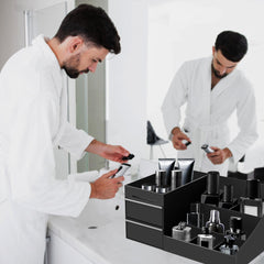 Turesmith Perfume Organizer compartments display organized fragrance storage for easy access.